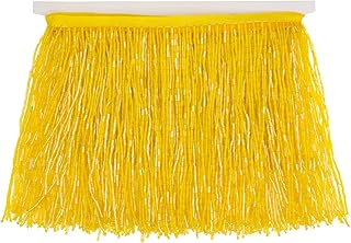 Beaded Fringe Trim,Ribbon Tassel Fringe Trim 6 Inch Wide 2 Yards Long for Crafts DIY Dress Clothes Decoration (Yellow) - Buy now