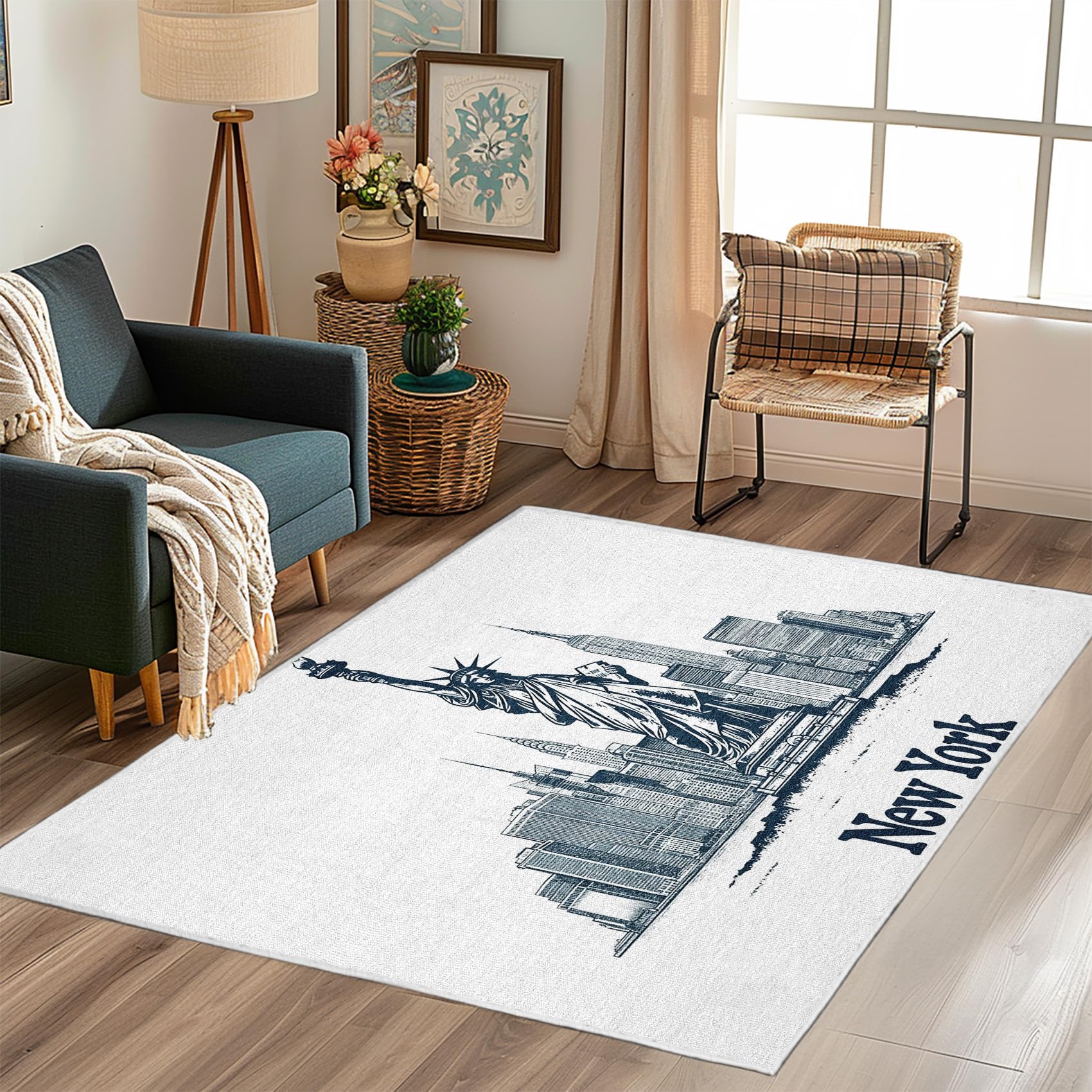 Amazon.com: Zylphult Statue of Liberty Rug 3x5 for Kitchen New