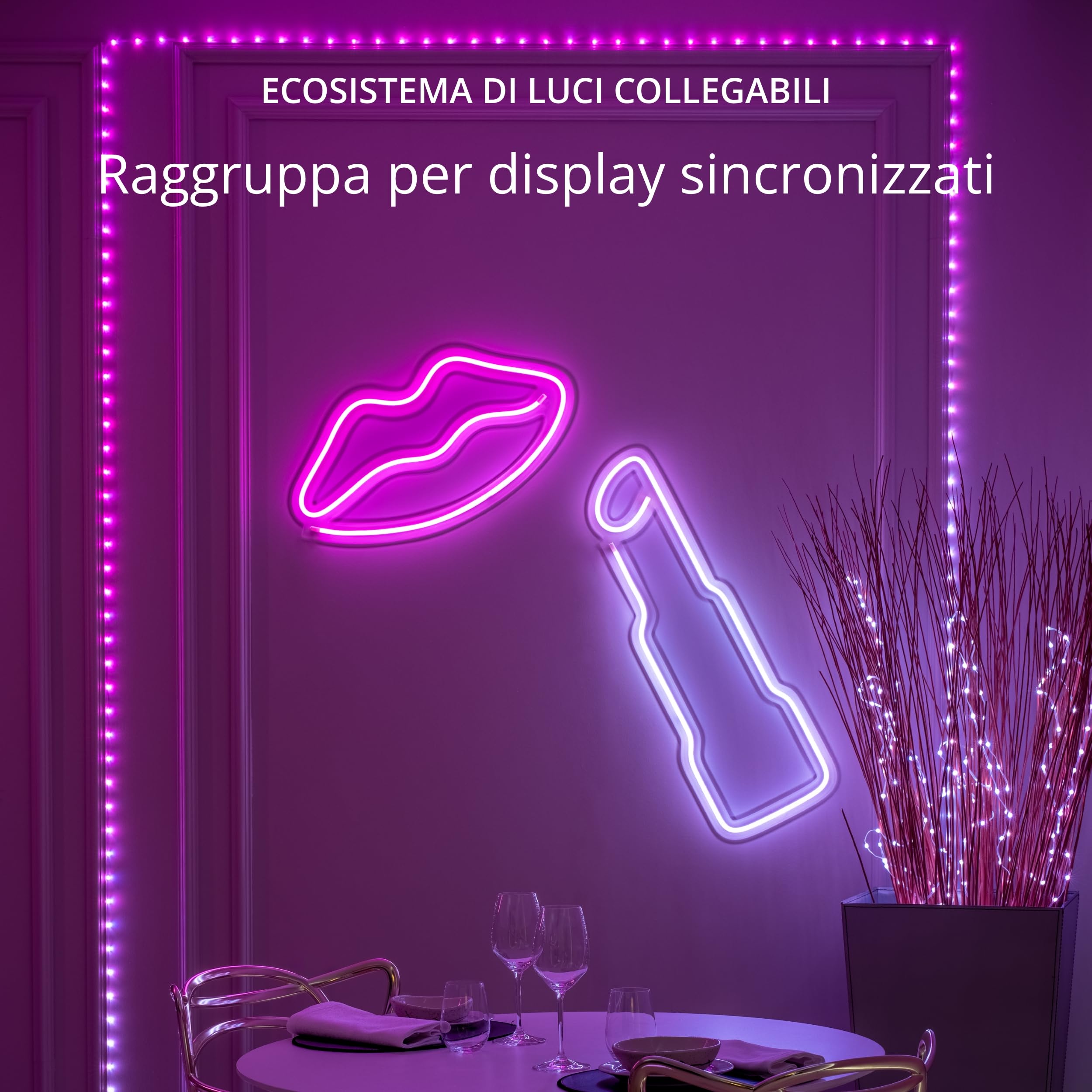 Twinkly Dots 10m, Striscia LED Multicolore per Esterno e Interno, Striscia LED RGB Flessibile, Compatibile con Alexa e Google Home, IP44, 16M+ Colori, Controllo App, Filo Trasparente, 200 LED