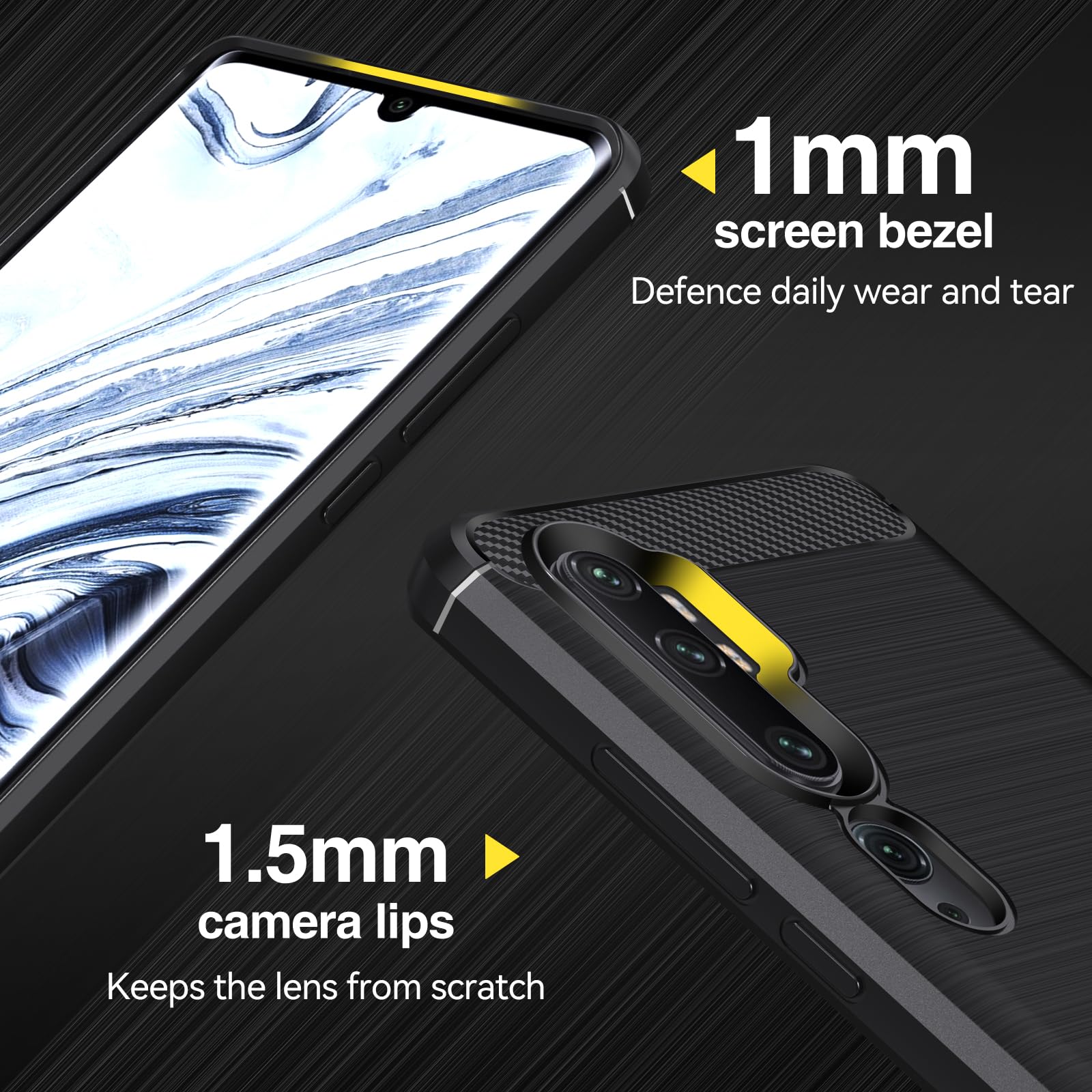 iVoler Cover for Xiaomi Mi Note 10 / Xiaomi Mi Note 10 Pro, Transparent