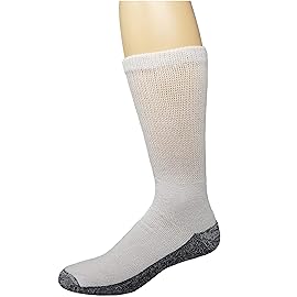 Debra Weitzner Diabetic Socks For Men and Women Loose Fit Non-Binding Cotton Crew Socks 6 Pairs