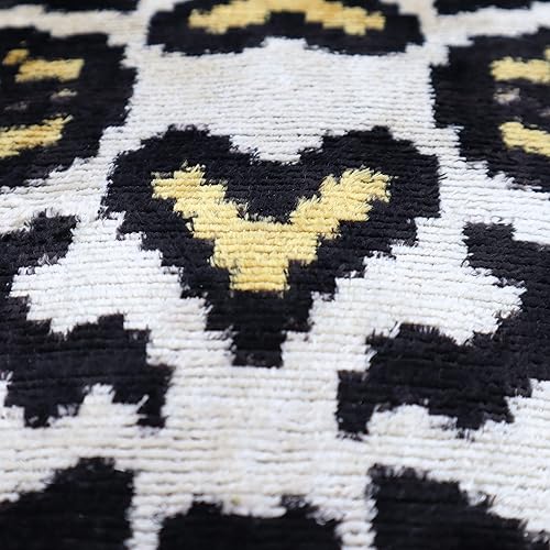 Miniatura 3 de Almohada decorativa hecha a mano de leopardo con funda de cojín rellena de plumón estampado de tigre dorado marfil funda de cojín cuadrada de seda