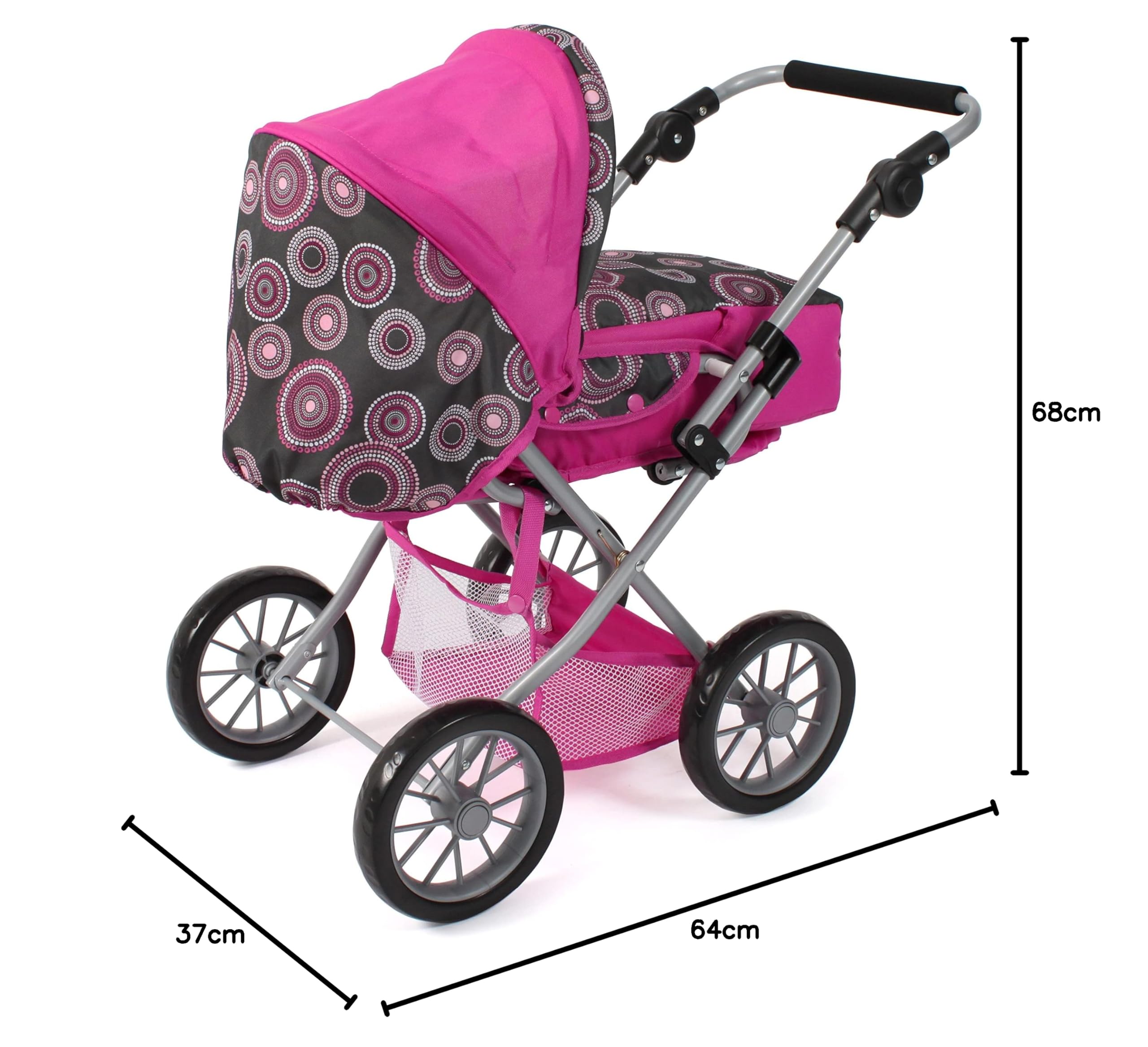 Cochecito De Muñecas Bayer Chic 2000 Leni - 2 En 1 Con Bolsa Extraíble, Ajustable, Para Muñecas De Hasta 46 Cm