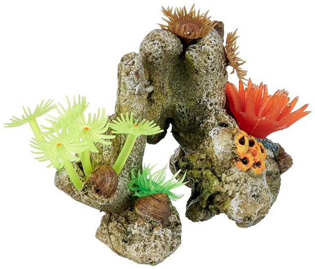 Foto 2 de 5 de Nobby - Adorno de Piedra de Coral con Plantas para Acuario (11 x 7 x 8,5 cm)