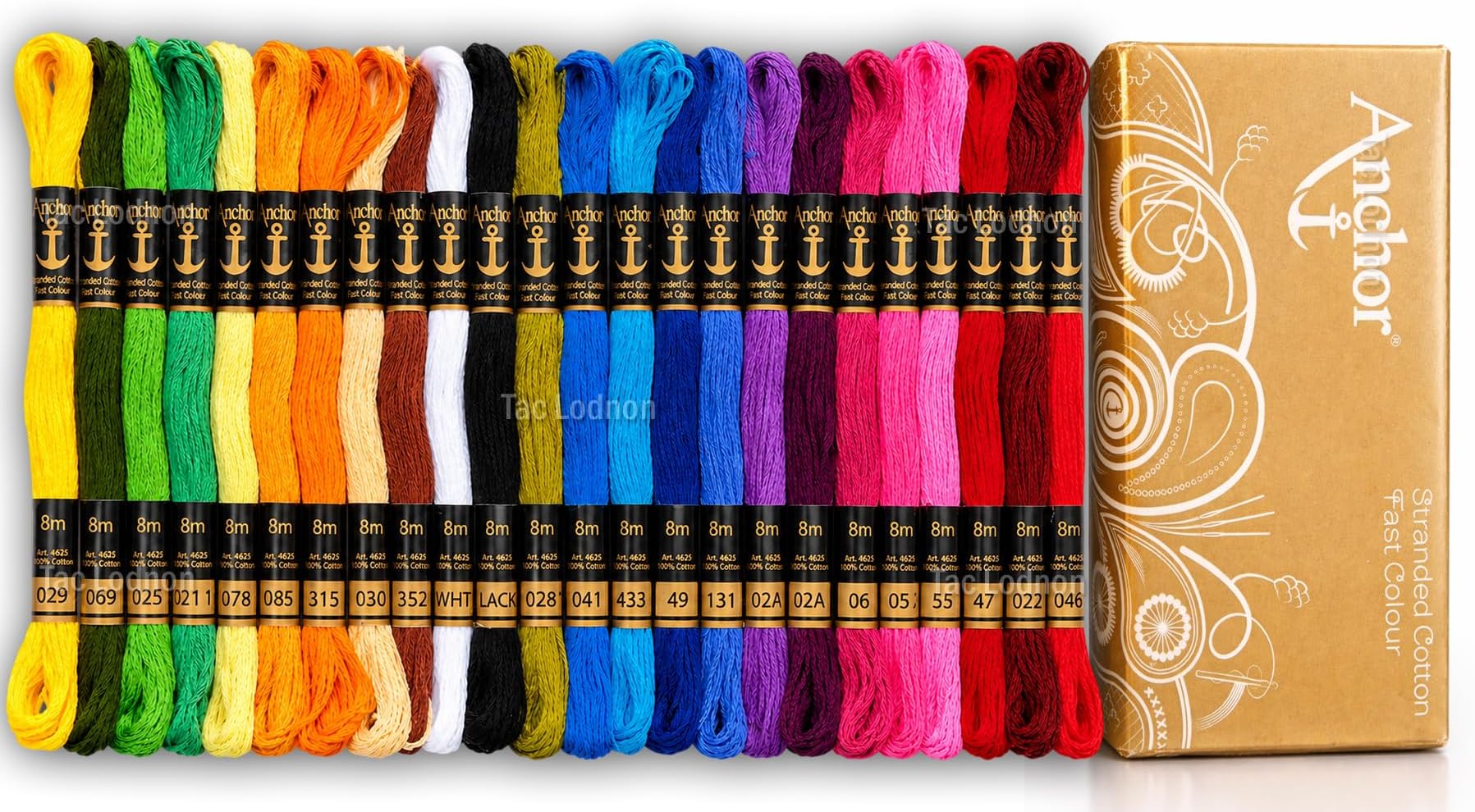 New 50 Anchor Cotton Cross Stitch Embroidery Threads Skeins Colour 100% Cotton Thread Floss UK/Pack of 50 Specail Edition UK Free P&P