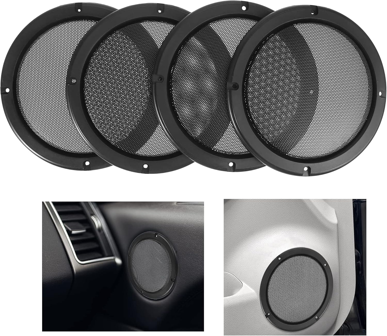6.5 Inch Universal Car Speaker Cover Grille, 4 Pieces Replacement Dust