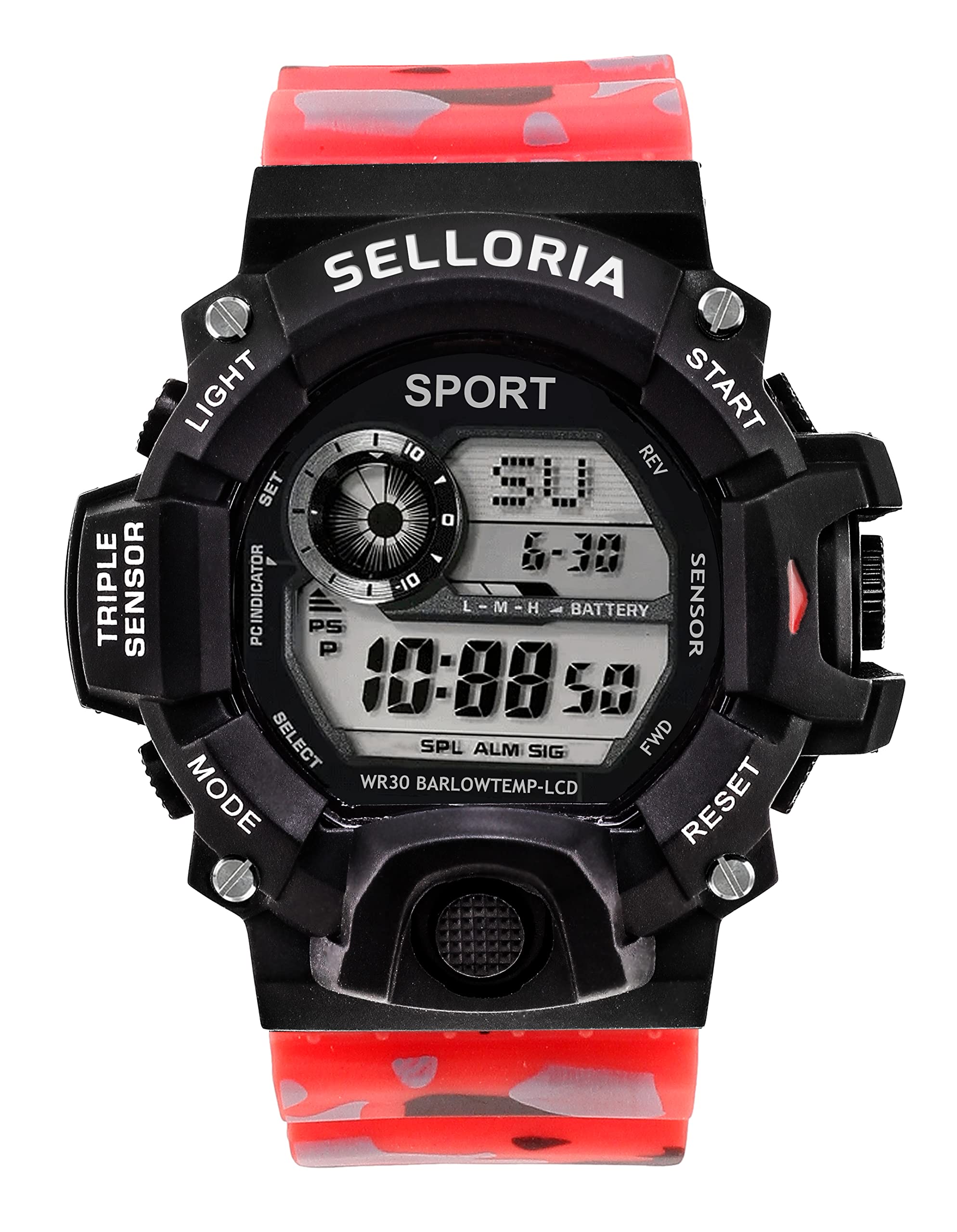 SELLORIA Multi Functional Sports Digital Multicolor Dial Mens Watch (B09VF1S2R1) Amazon Price History, Amazon Price Tracker