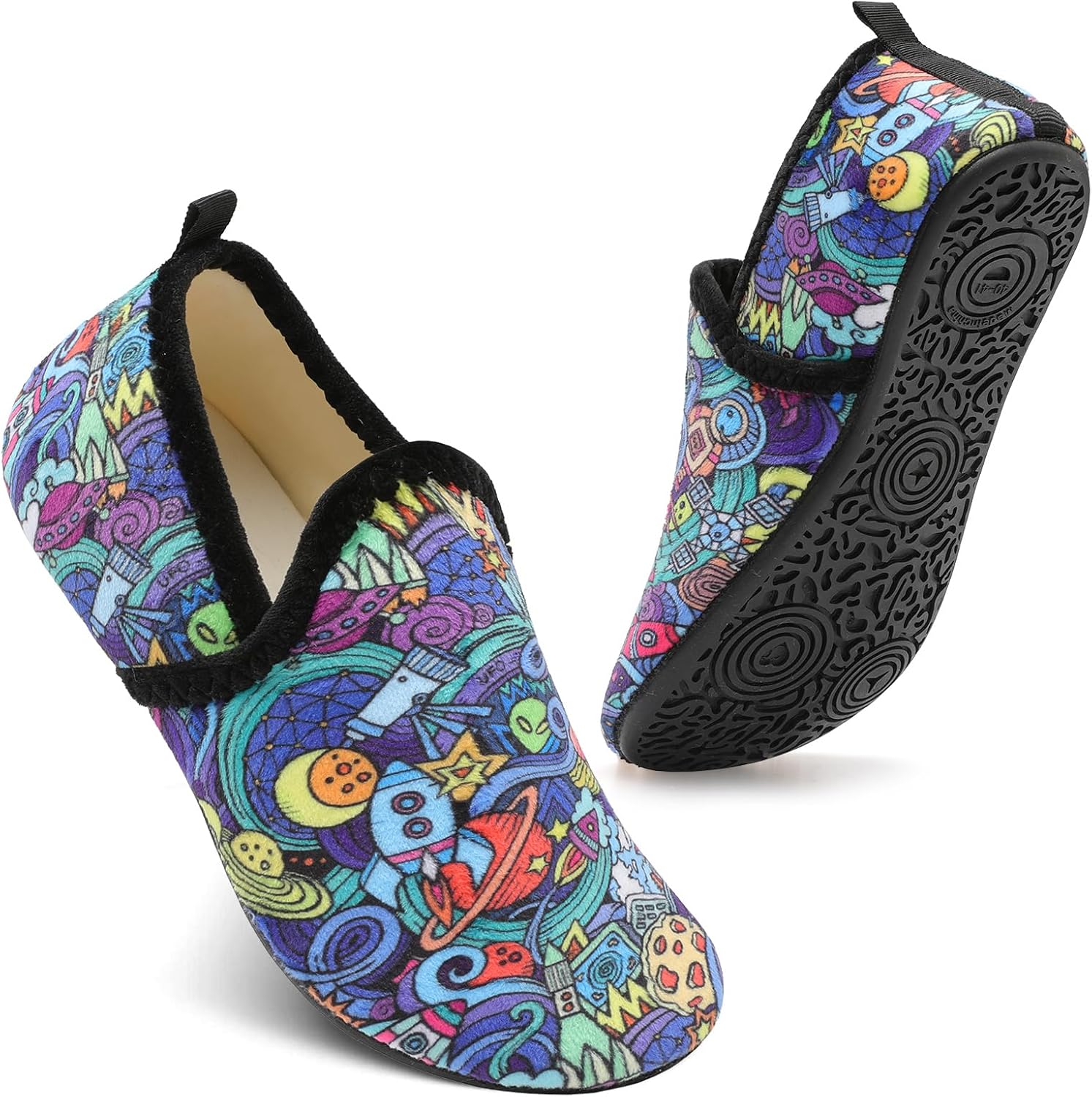 Spesoul Slippers for Women Men Furry Indoor House Shoes Soft Rubber Sole Slipper Socks Slip On House Slippers for Bedroom Home Office Travel Yoga - Image 5