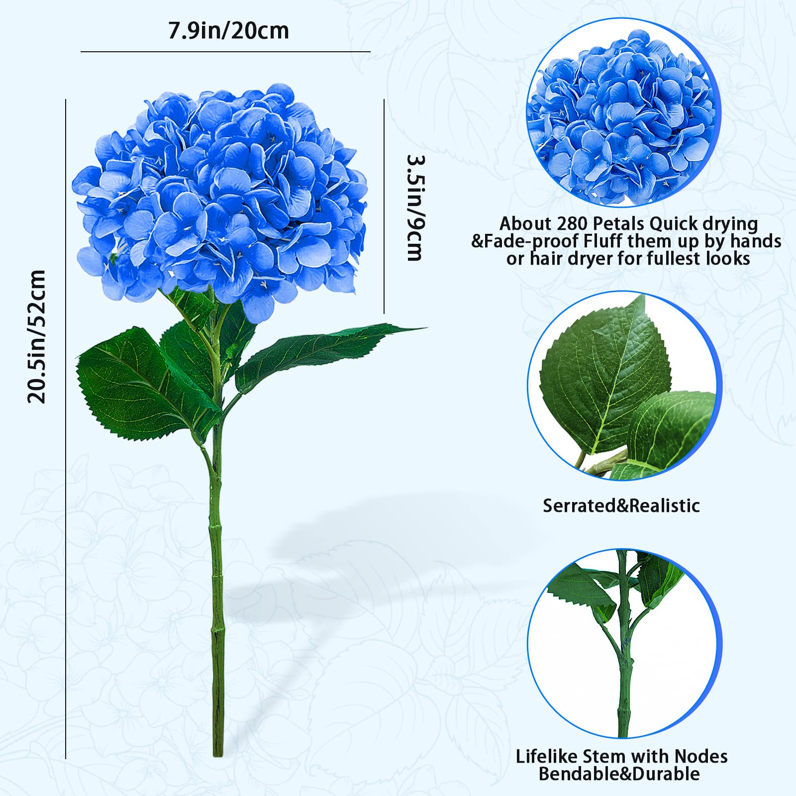 青いアジサイ 造花 10束セットおまけ1束 Amazon.co.jp: JIFTOK 10個 ブルー アジサイ 造花 装飾用 フェイク