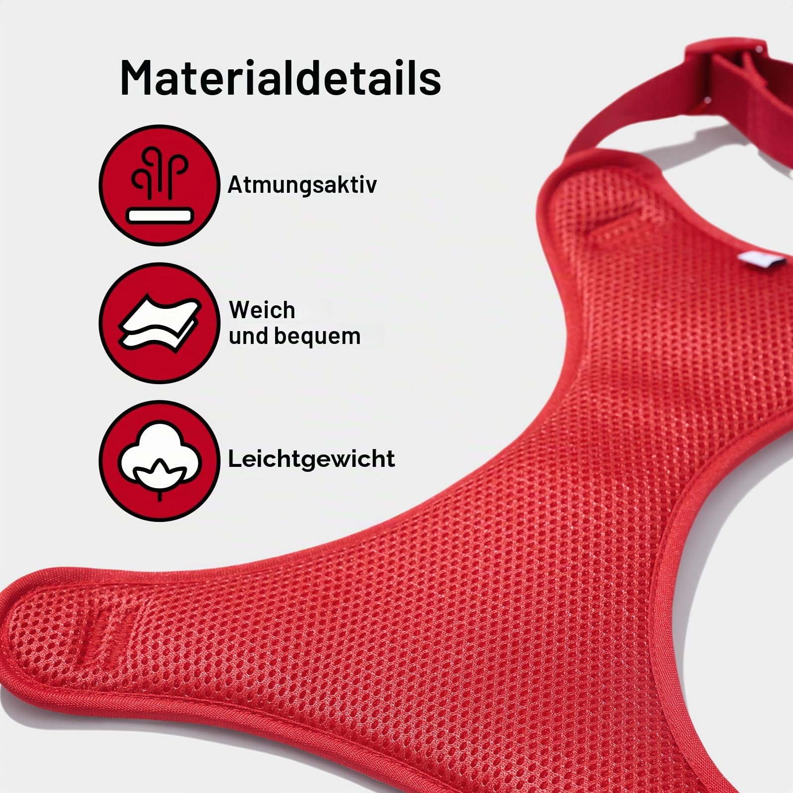 VETRESKA Set aus Geschirr und Leine für Hunde Strawberry, Geschirr ohne Zug für Spaziergänge und Dressur, verstellbar, leicht zu kontrollieren, gepolstert und weich, mit Rucksack (XXS)