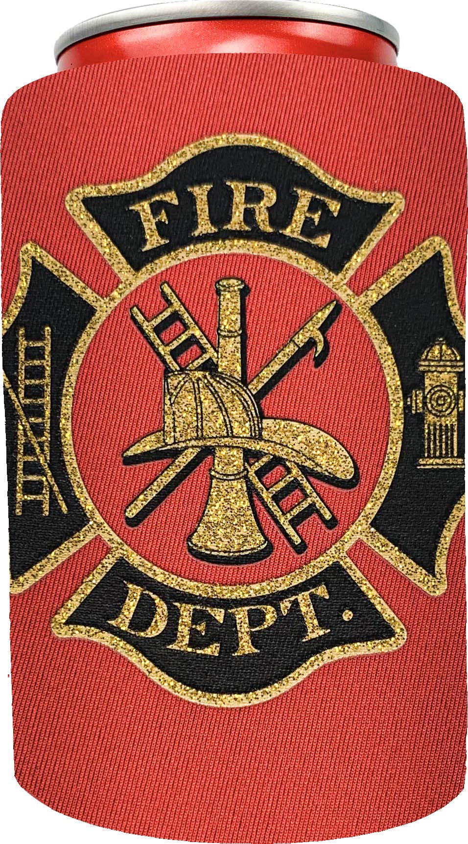Can cooler Spoontiques Fire Department rouge en taille unique pour canettes