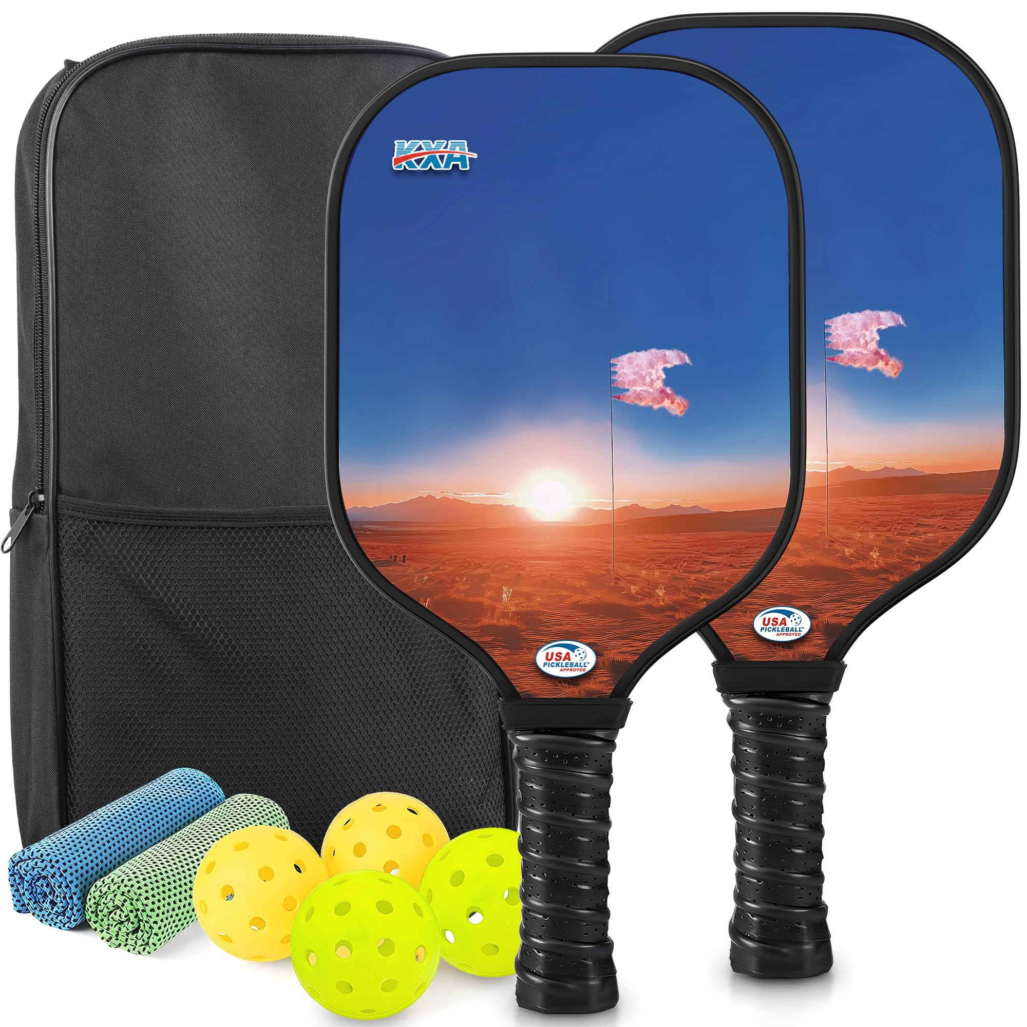 Pickleball Rackets Display Silent Storm Pickleball Paddles, Fiberglass Surface Pickleball Rackets ...