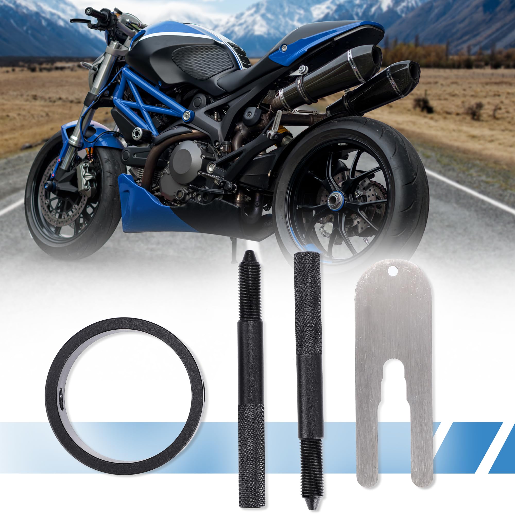 QUARKZMAN 1 Set Universale Moto Forcella Molla Compressore Strumenti
