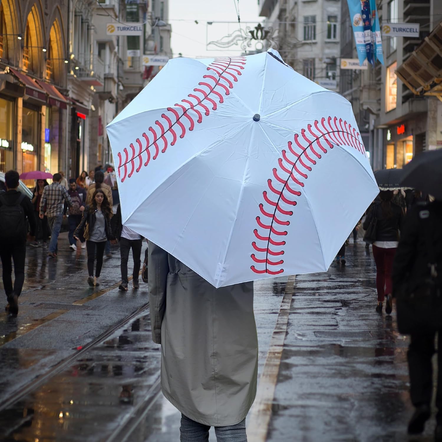 Storm Duds Ultra-Water Resistant Sport Umbrella - 42” Coverage w/Molded Handle and Wrist Strap - Flexible, Wind & Rust Resistant Folds to 16 Inches