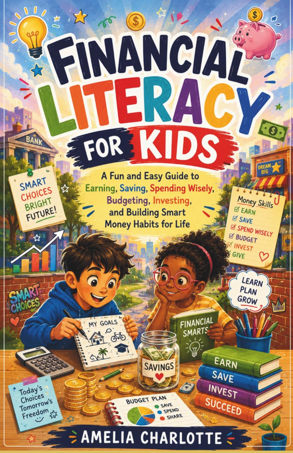 FINANCIAL LITERACY FOR KIDS: A Fun and Easy Guide to Earning, Saving, Spending Wisely, Budgeting, Investing, and Building Smart Money Habits for Life