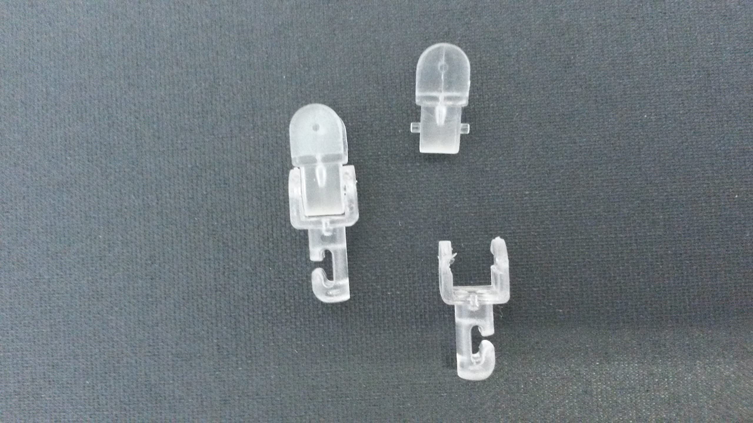 Blindspares Pack of 5 CLEAR Extension Hooks/Hangers for Sloping Vertical Blind/s 1 inch/25mm, 25mm extension hooks - Image 3