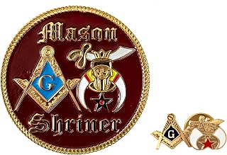 Mason Shriner Auto Emblem Lapel Pin Masonic Combo Pack