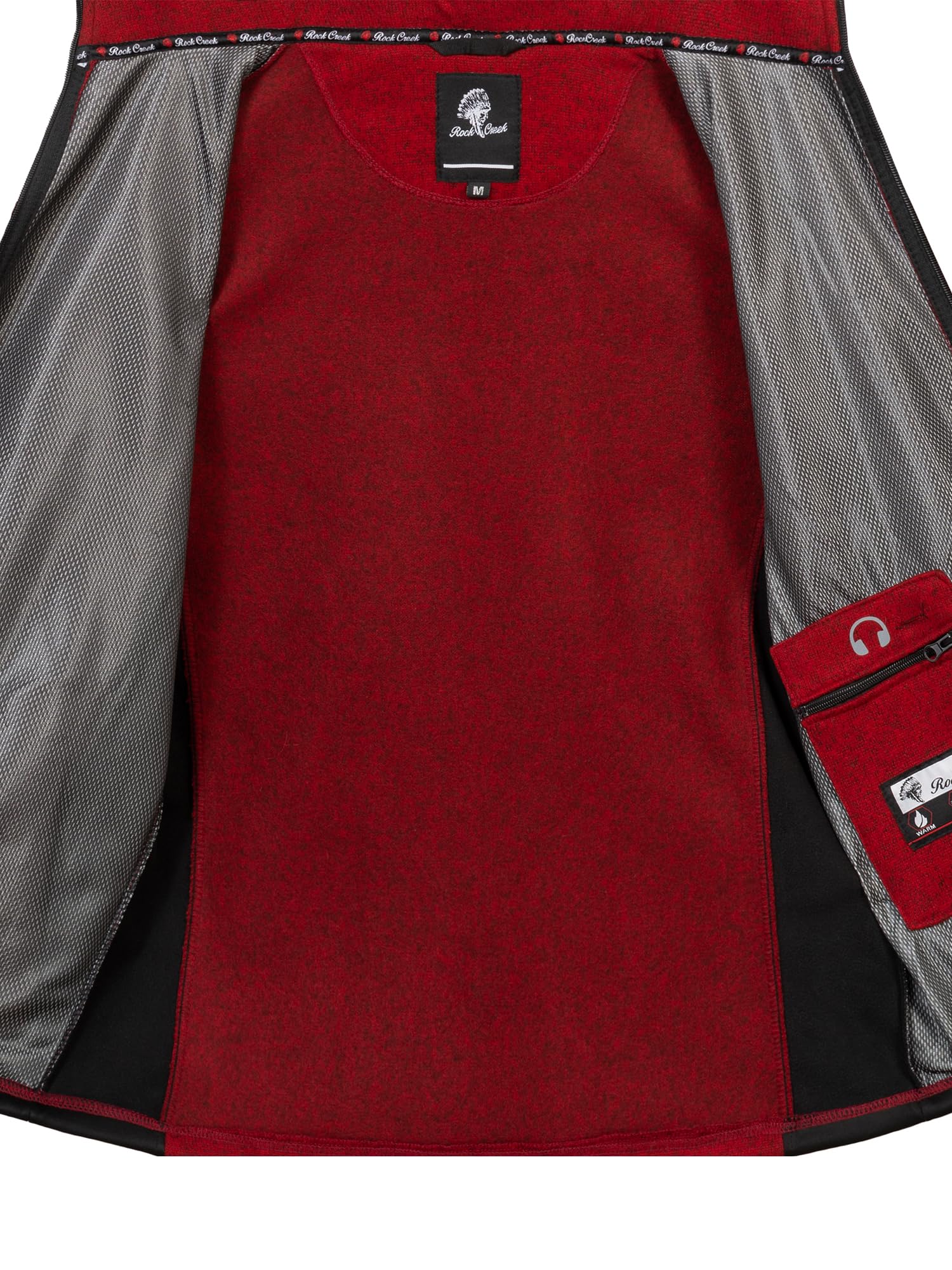 Rock Creek Fleecejacke Herren Outdoor H-367 | Wärmender Sweat-Pullover mit Reißverschluss, weiche Wanderbekleidung für Männer, Alltag, Camping und Freizeit