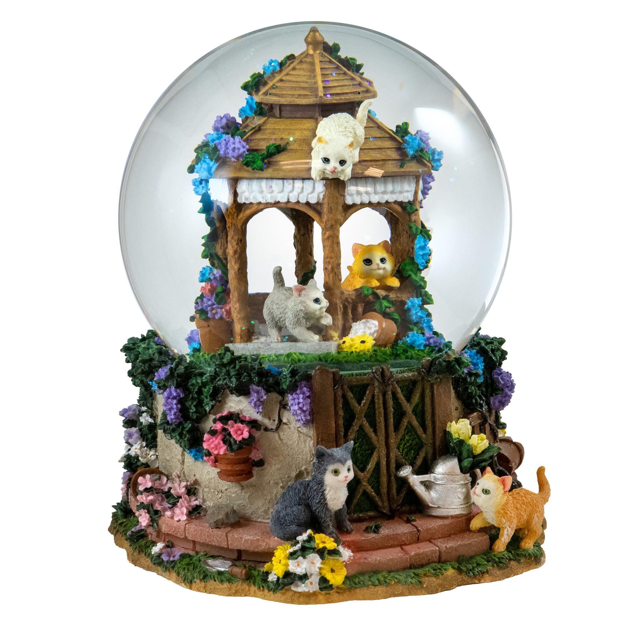 lenox レノックス　おもちゃ箱 動物フィギュア純正箱なし　music box Amazon.com: 150MM Cat Family Musical Snow Globe by The San
