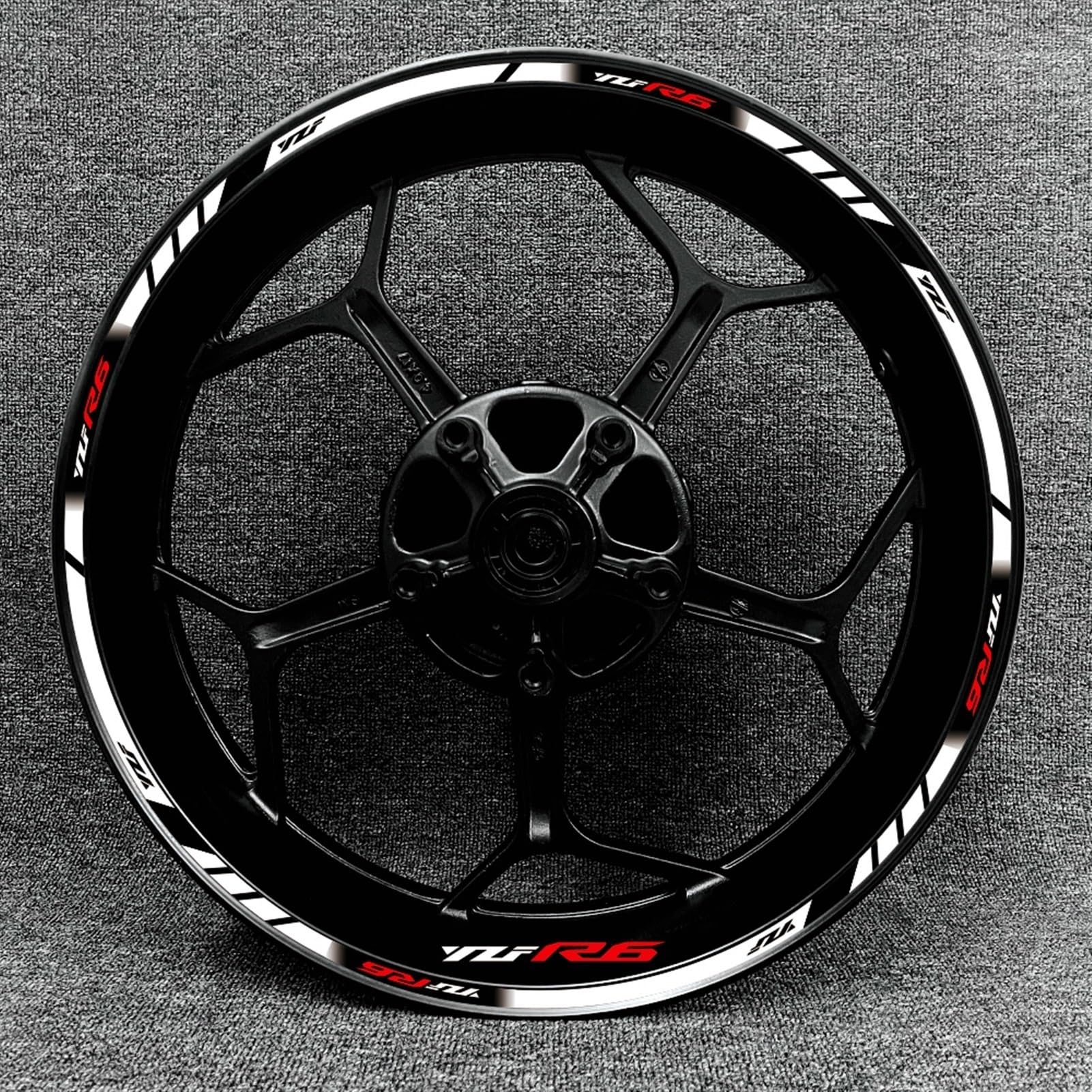 Motorcycle Rim Stickers Edge Sticker Stripes Reflective Decals Accessories for Yamaha YZF R6 Decorative(Color15)