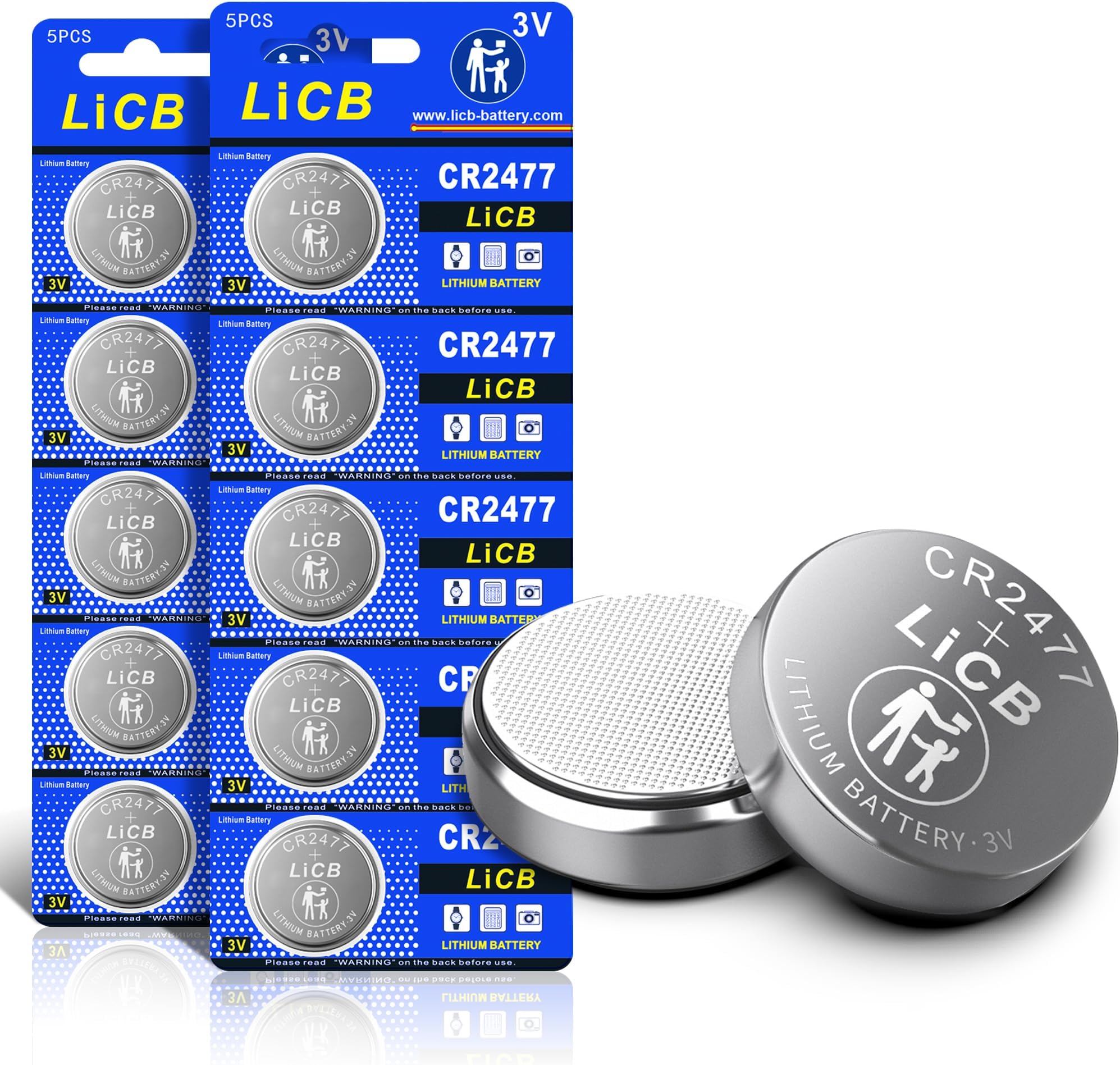 LiCB CR2477 3V Lithium Battery (Pack of 10)
