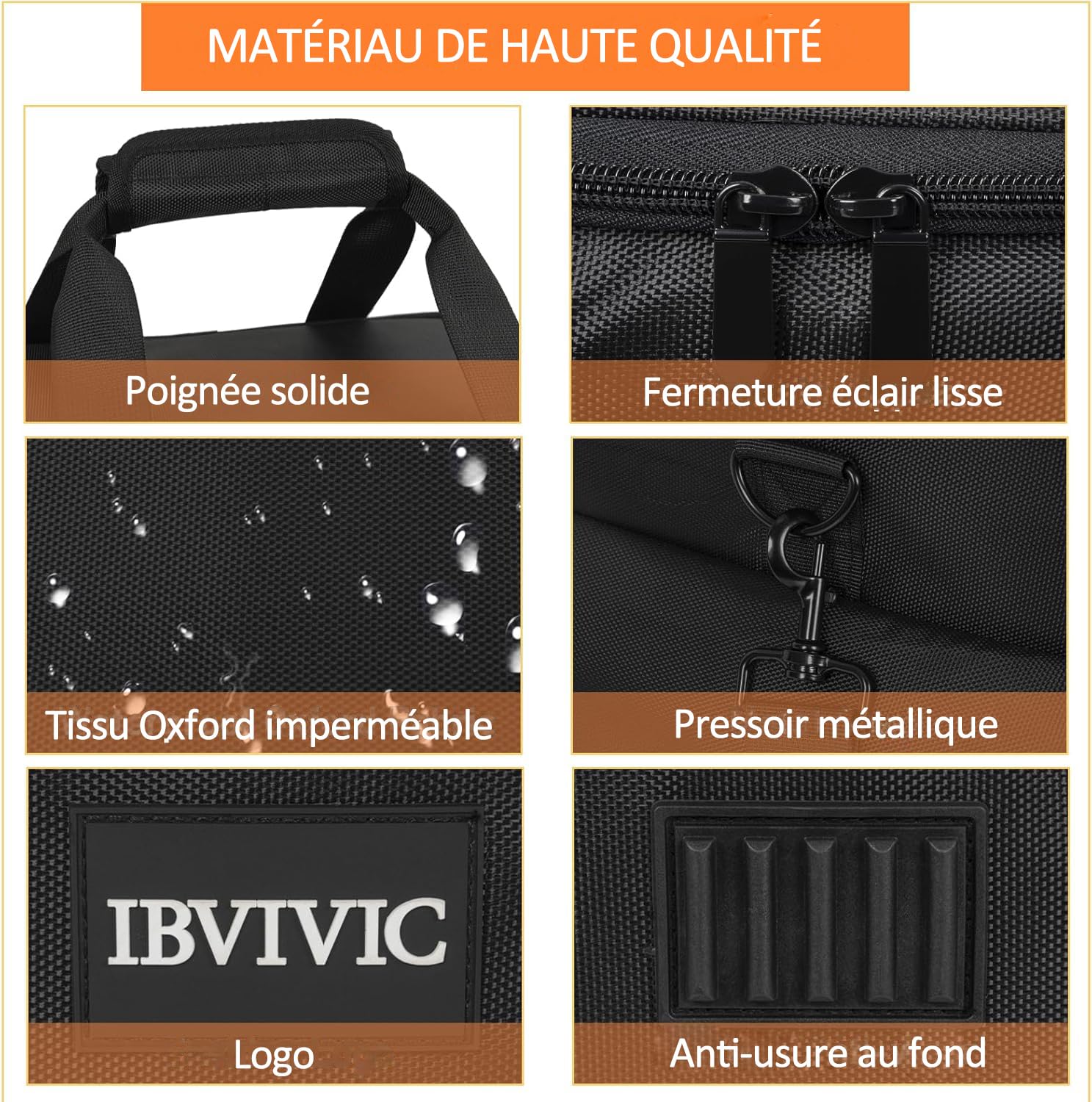 OUUTMEE Bolsa para archivos de cable de DJ, bolsa de almacenamiento de alambre de DJ, bolsa organizadora de equipos de DJ de nailon 1680D con separadores extraíbles y base acolchada, bolsa de alambre