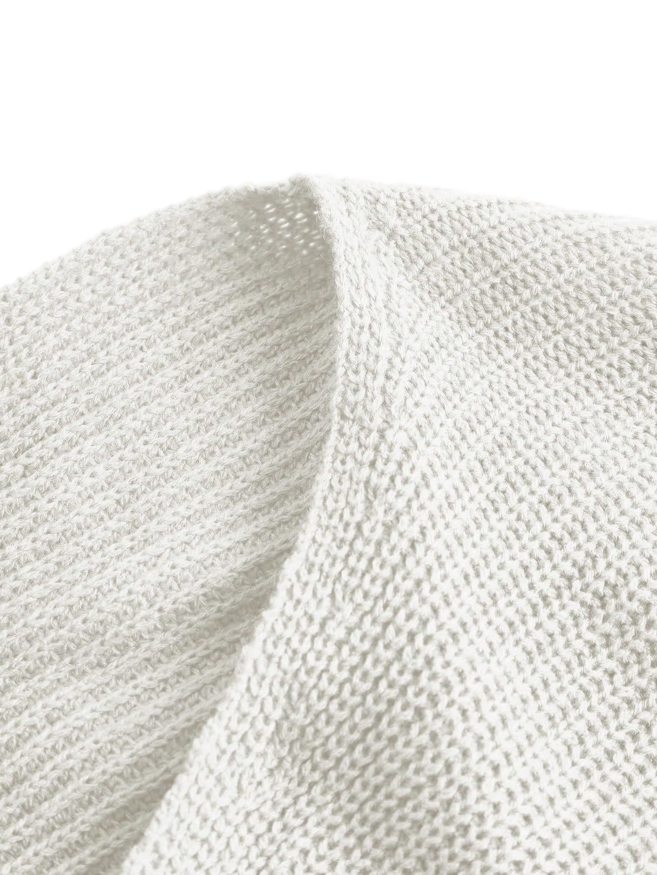 SweatyRocks Dziewczęcy sweter z dzianiny z długim rękawem, kurtka z luźną kurtką rekreacyjną, kardigan, krótki sweter, jesienny strój
