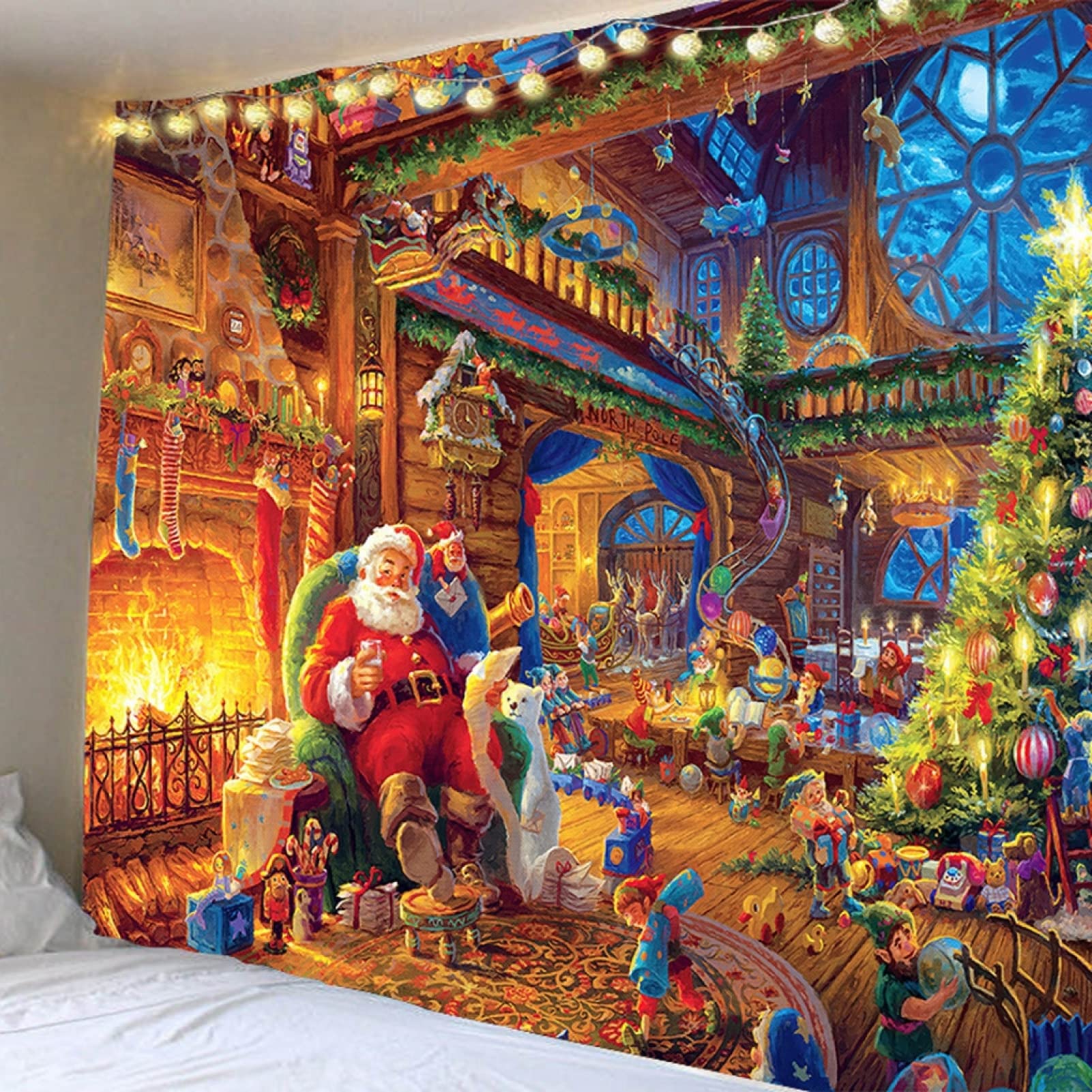 Amazon.co.jp: 壁掛け タペストリー 北欧 クリスマス 飾り おしゃれ