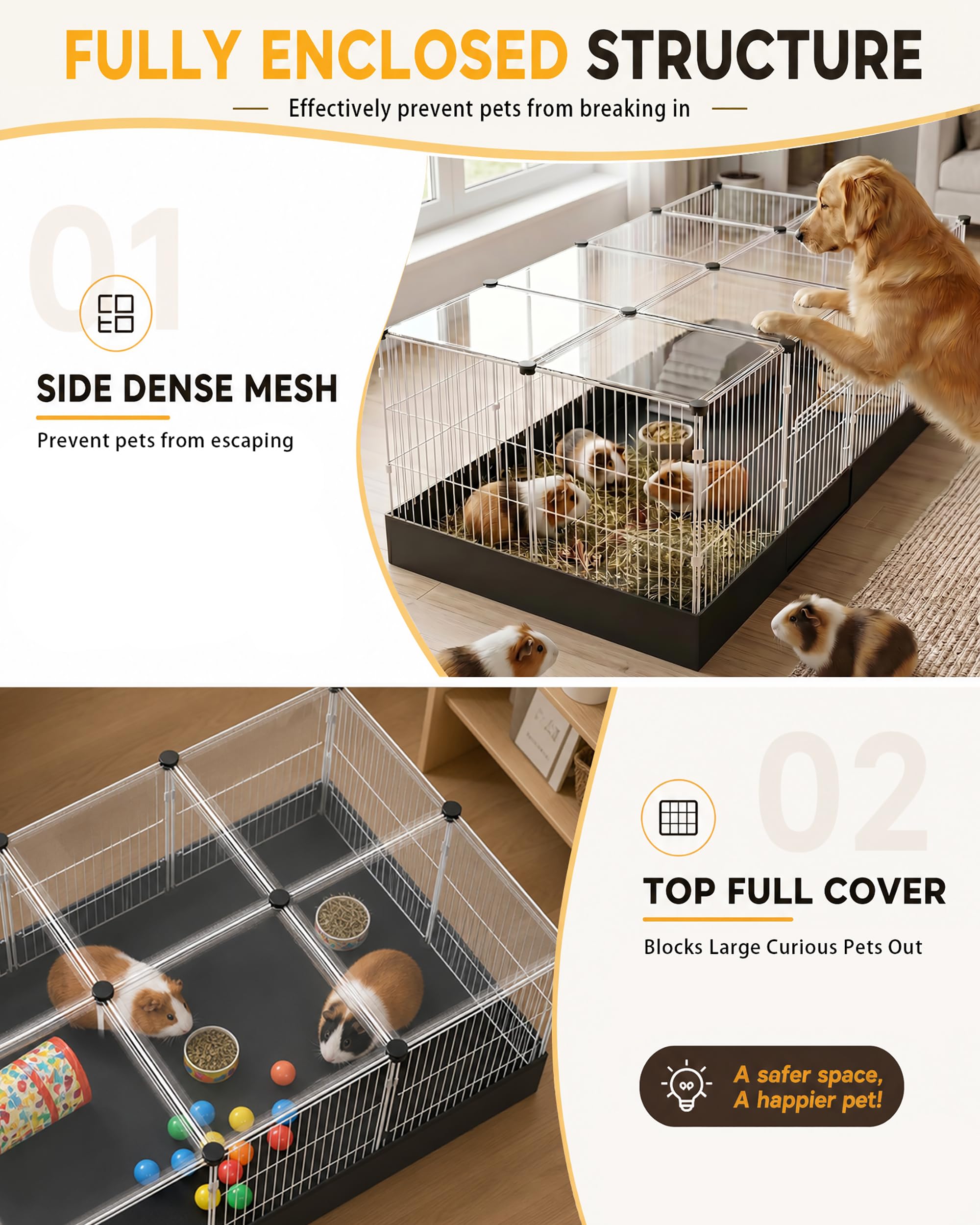 Guinea Pig Playpen - Expandable & Waterproof -5