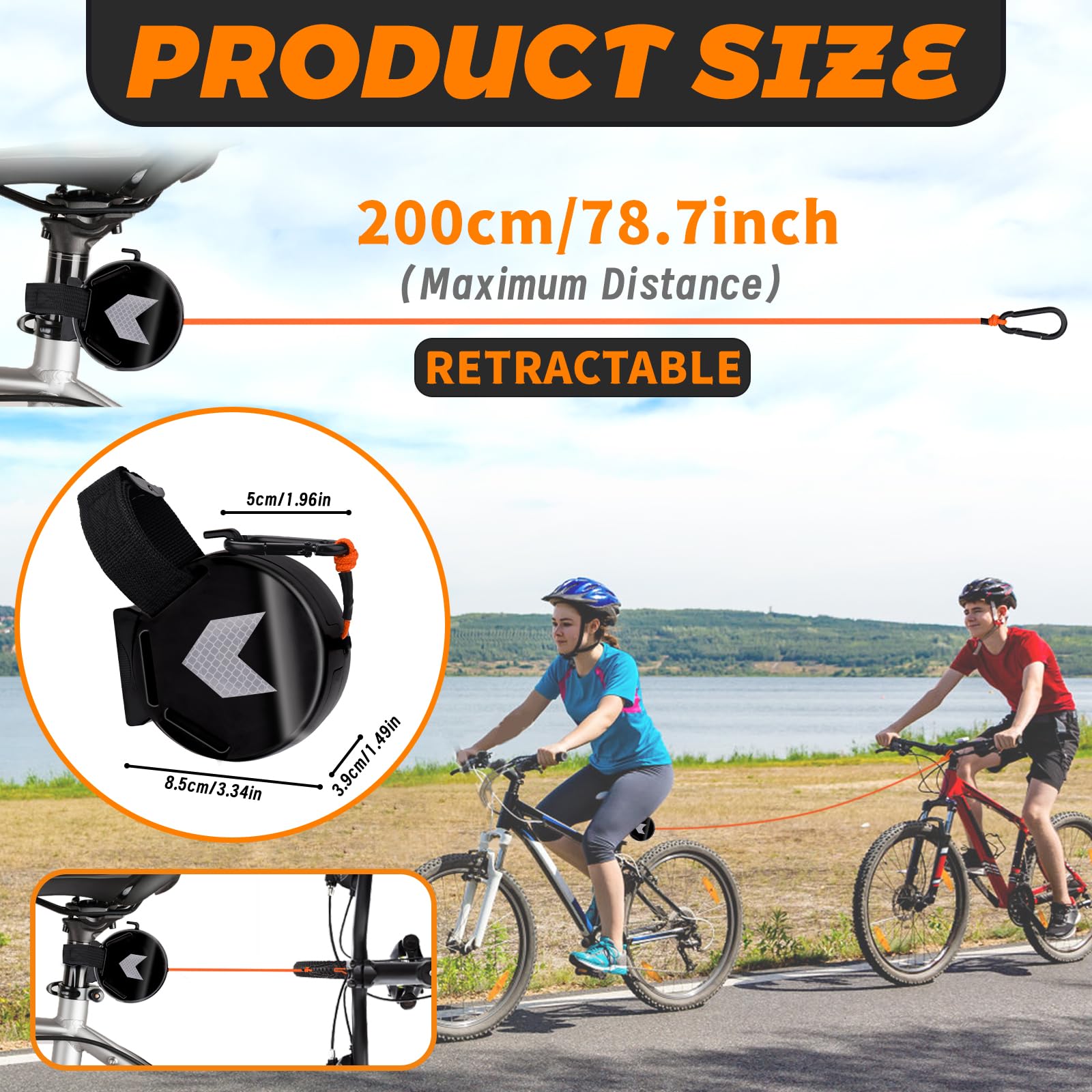 Fahrrad Abschleppseil Für Kinder - 2m Sicherheitsseil Bis 120kg