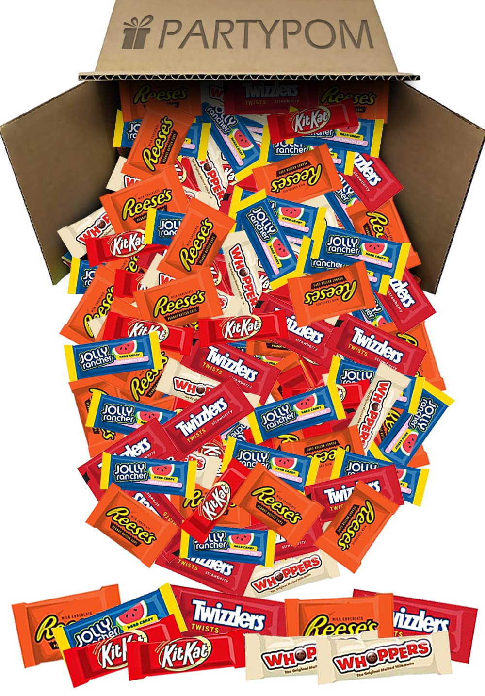 Hershey Miniatures Chocolate and Fruit Flavored Assortment Candy, Halloween, 29.74 oz Variety Bag (100 Pieces)
