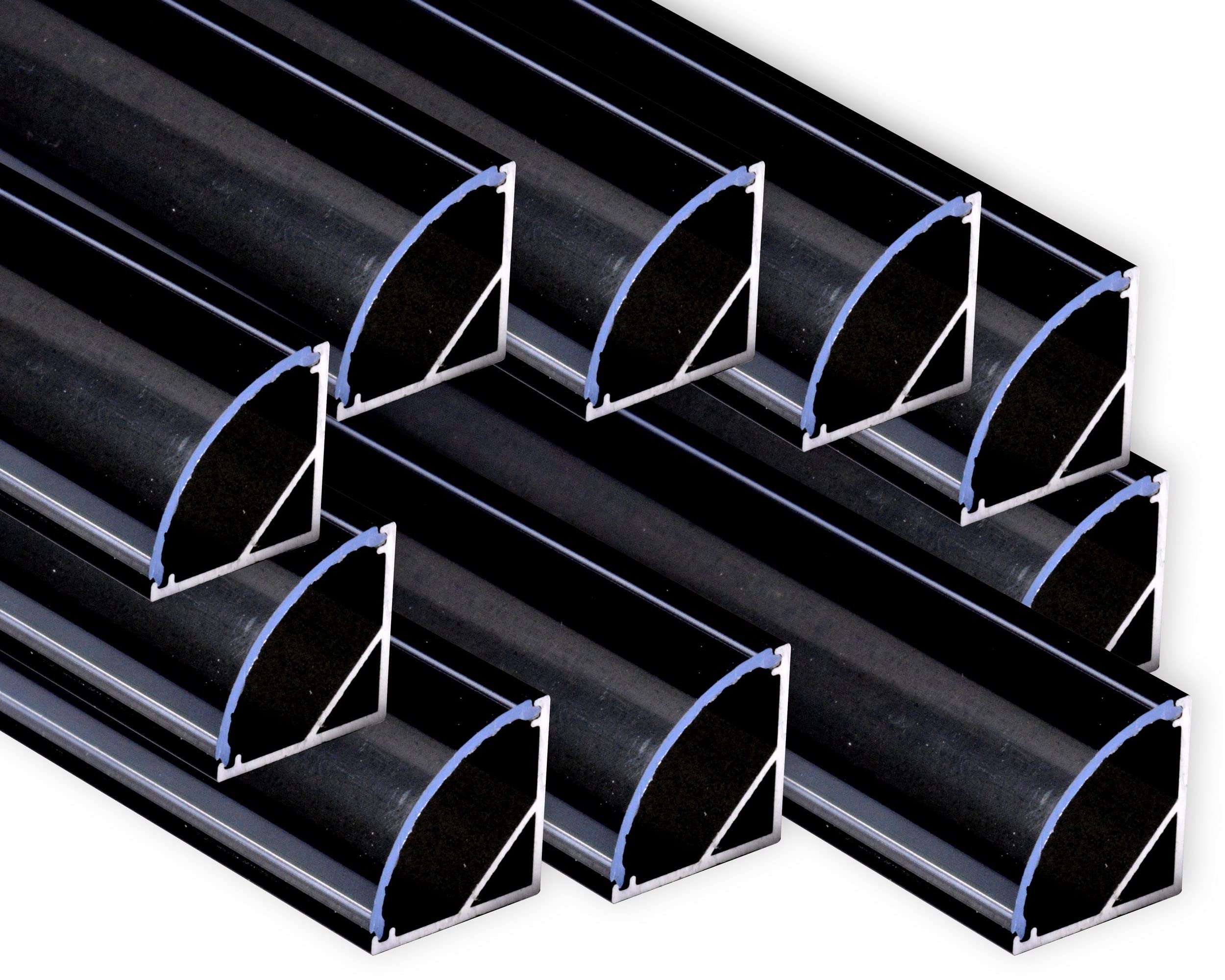 Aluminium-Profil Für LED-Streifen – 10x2 M Set Mit Abdeckung, 16x16 Mm
