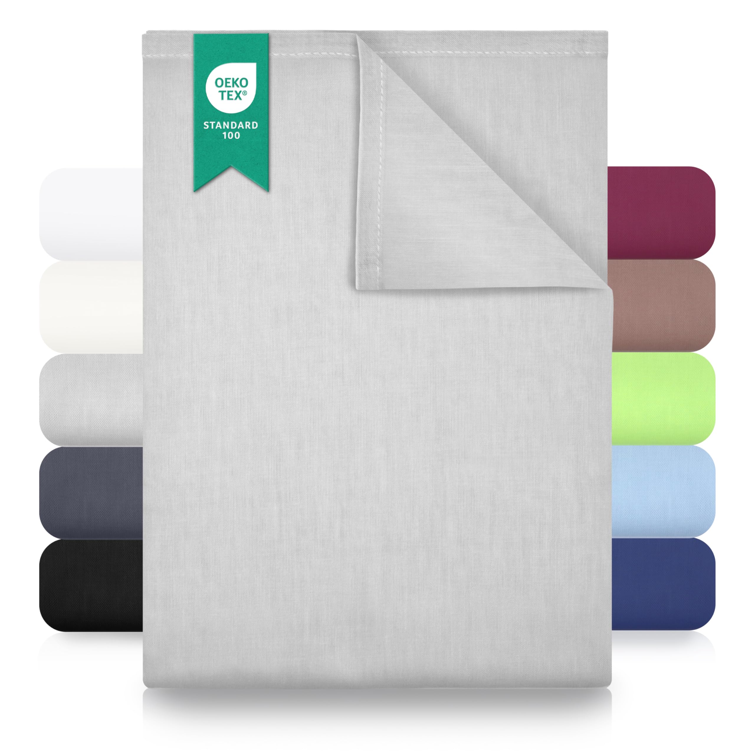 GREEN MARK Textilien Klassische Bettlaken – Flaches Laken aus 100% Baumwolle, ohne Gummi, hautfreundlich, pflegeleicht, bei hohen Temperaturen waschbar