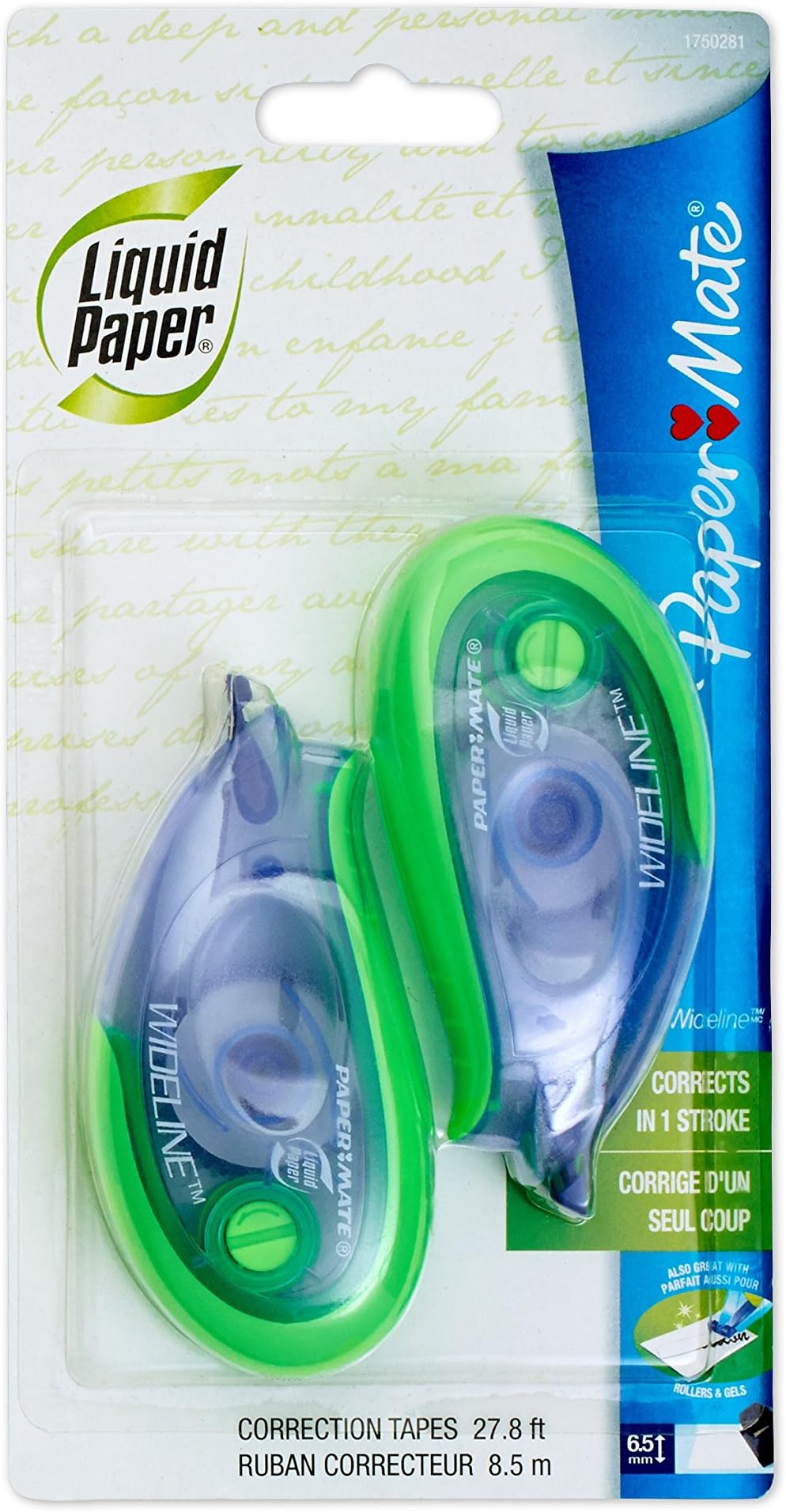 Liquid Paper Liquid Paper WideLine Correction Tape, 2 Count