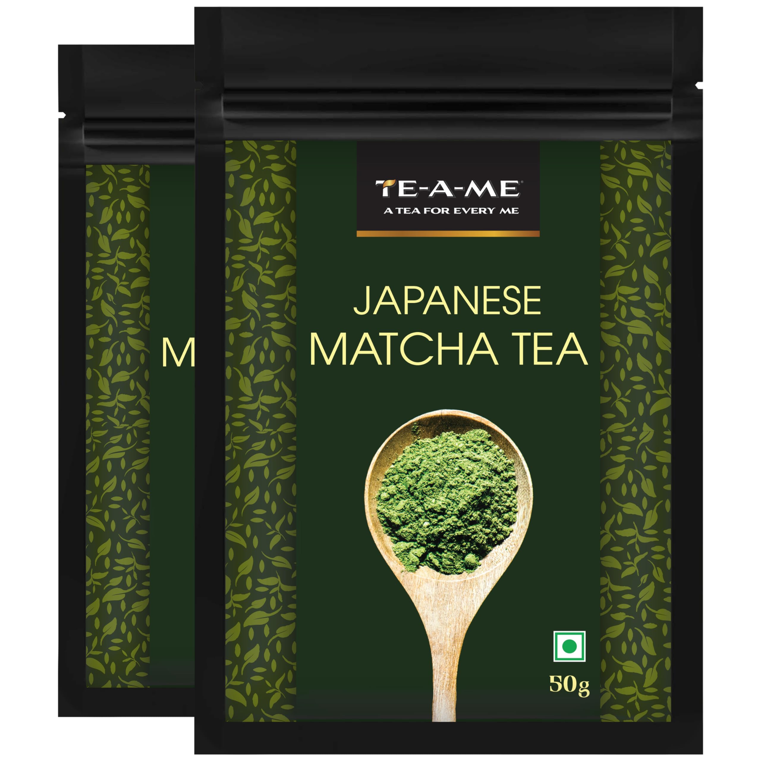TE-A-ME Matcha Tea Powder - 100g (66 Servings) | Matcha Tea | Japanese Green Tea Powder | 100% Pure Authentic Matcha with High ANTIOXIDANTS | Sourced from Japan | 50g - Pack of 2 | Diwali Gift