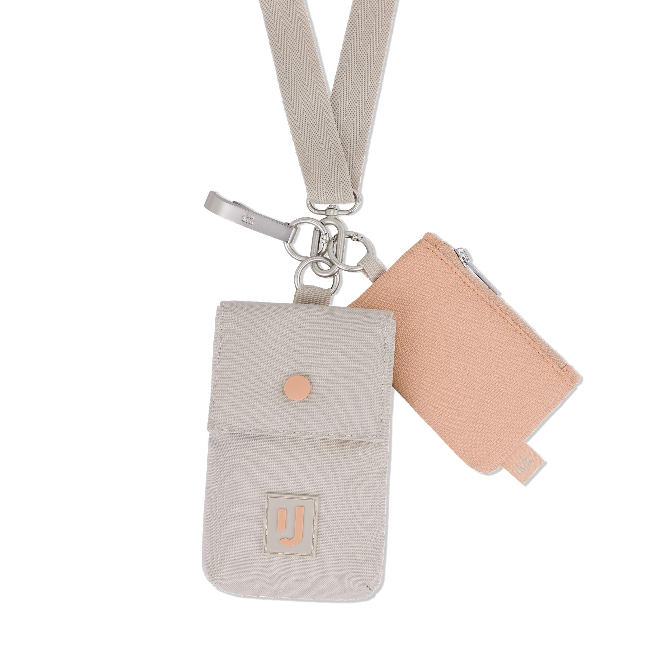 Johnny Urban Juno Halstas voor dames en heren, reisportemonnee voor smartphone, kaarten en benodigdheden, kleine lichte portemonnee met flesopener, Zand, Eén maat, onbezorgd