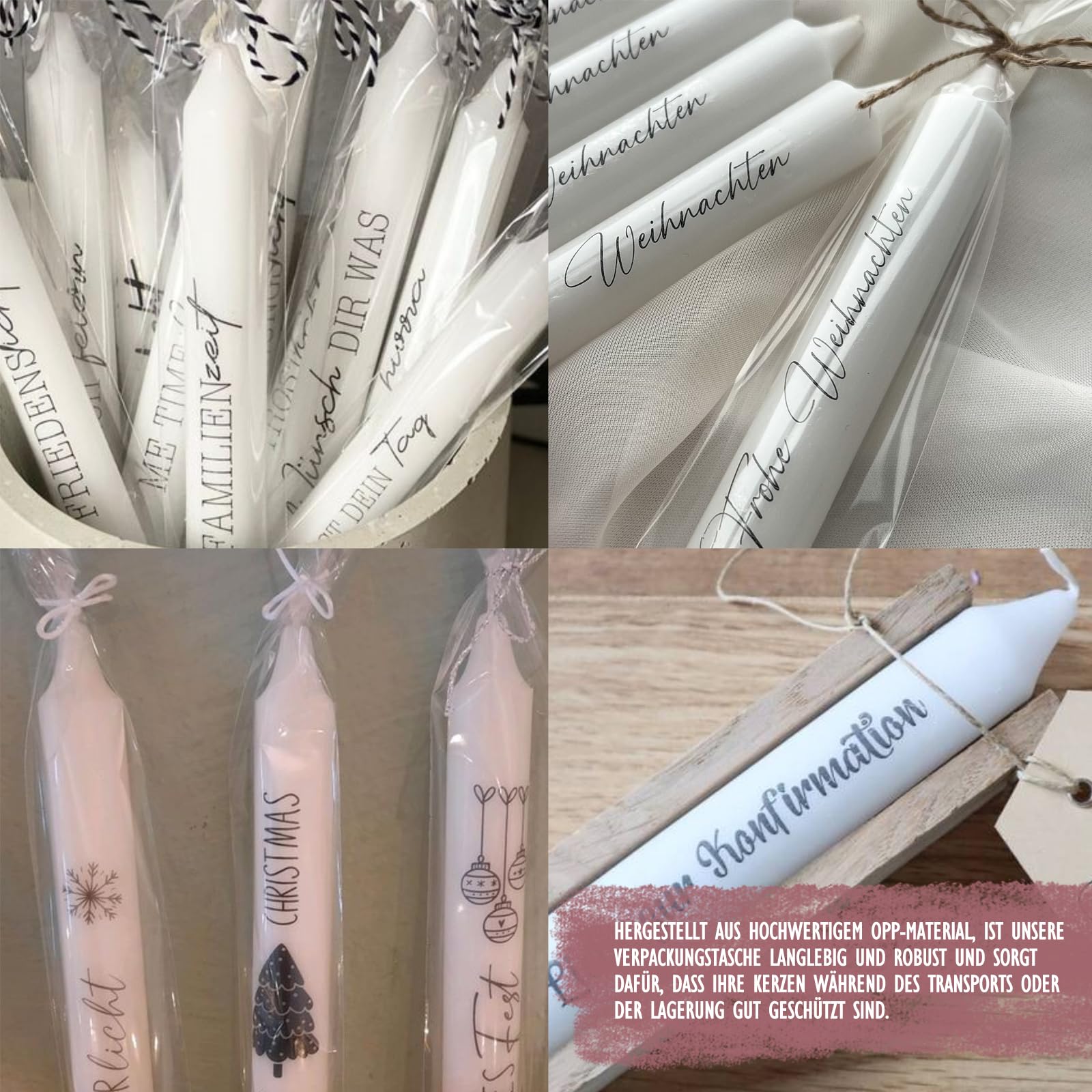 Sugeru® Lot De 100 Sacs En Cellophane OPP 32 X 10 Cm Avec 100