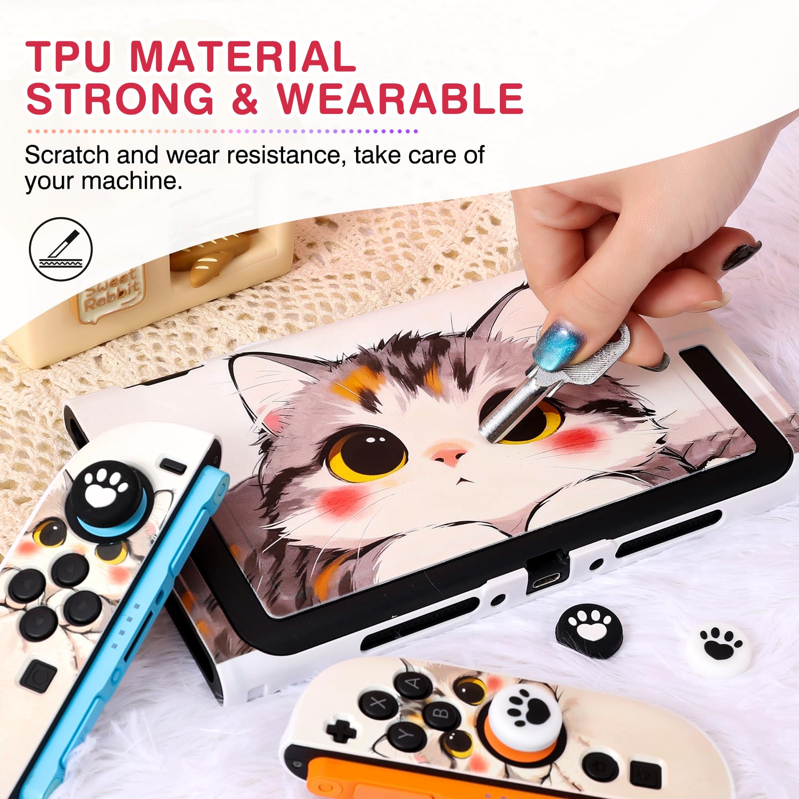 DLseego Étui de Transport pour Switch 2,Portable Chat Sac de Transport,Blanc