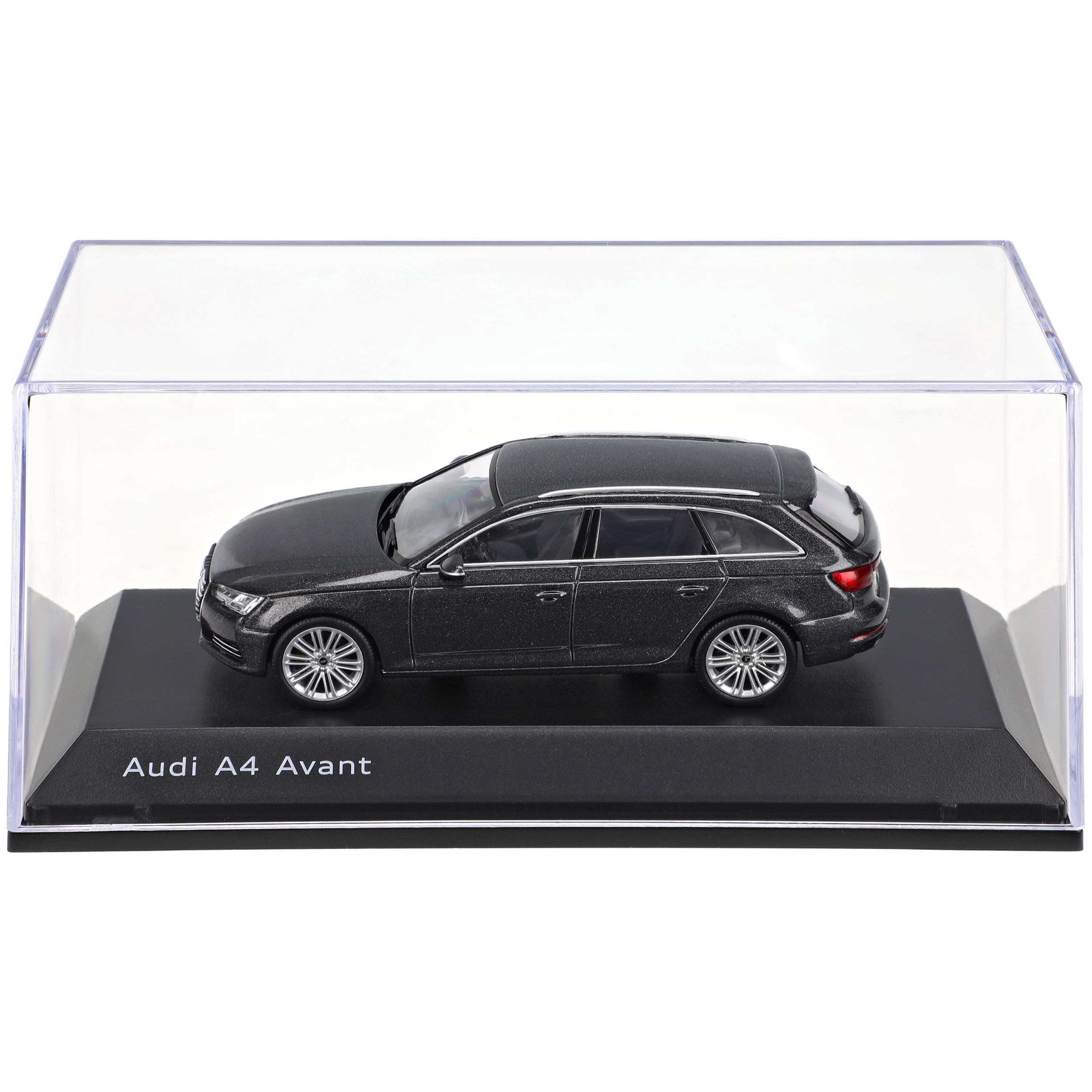 alles-meine.de GmbH A*u*d*i A4 B9 Avant Kombi Daytona Grau Schwarz Ab 2015 1/43 Spark Modell Auto mit individiuellem Wunschkennzeichen