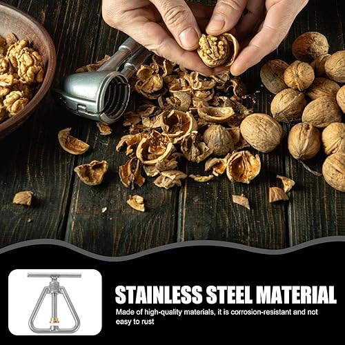 Miniatura 5 de 3 piezas de cascanueces de acero inoxidable Cascanueces de nogal resistente para nueces negras, avellanas, nueces, nueces de macadamia Gadget de