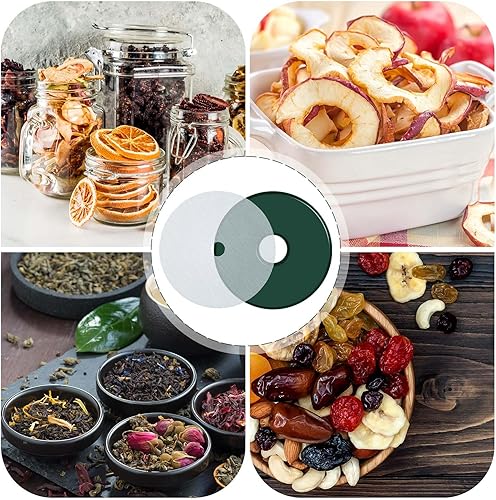 Miniatura 5 de Domensi 12 hojas deshidratadoras redondas antiadherentes de silicona con bordes, bandeja enrollable reutilizable para frutas, carne, carne de res,