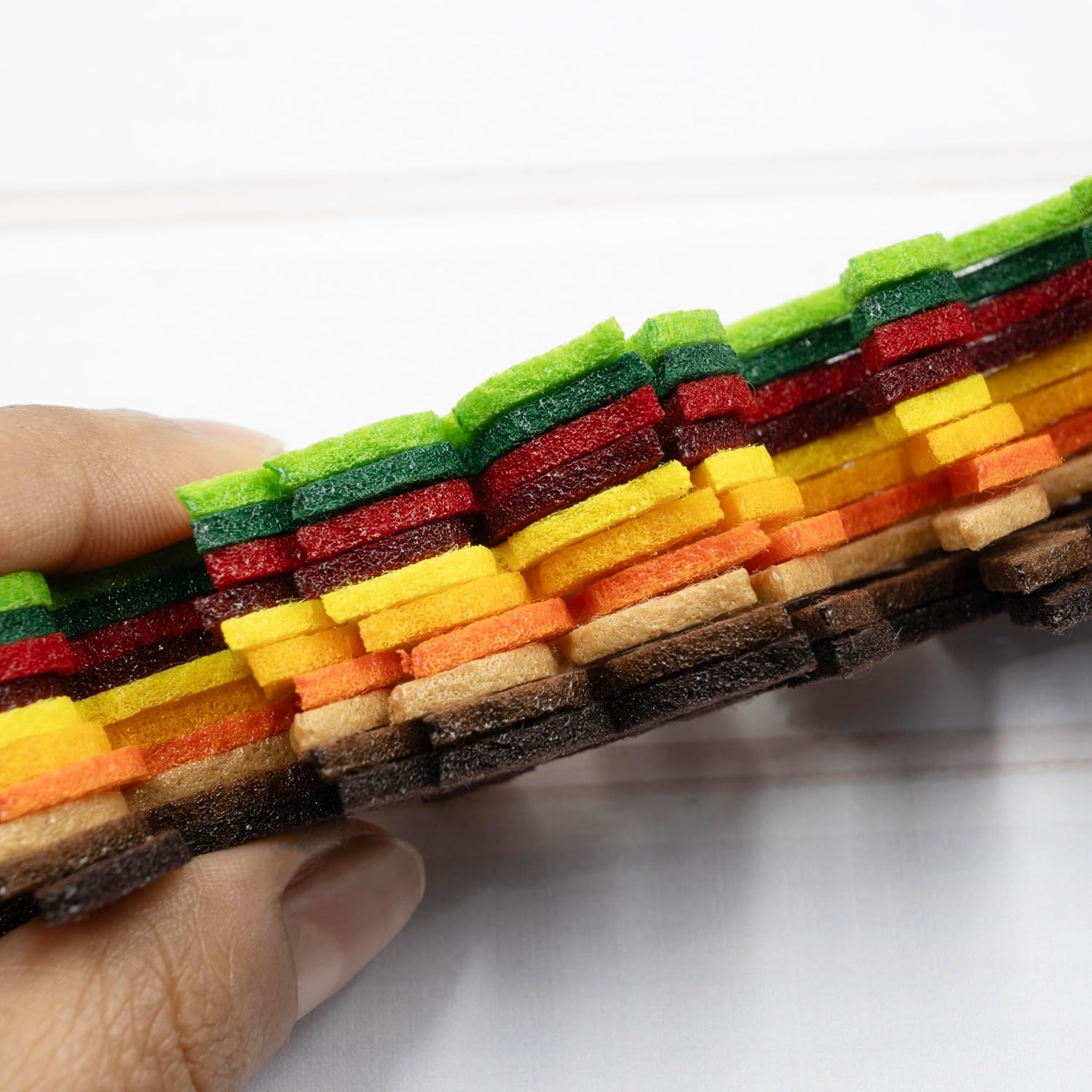 Summer-Ray 30pcs Mixed Colors 2mm Felt Vine Leaves Value Pack for DIY Craft