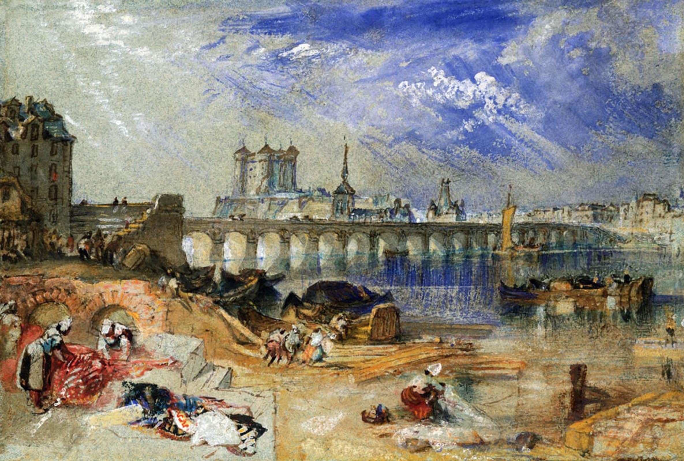 ARTXLXXBN Famous Painting Canvas Artwork Graffiti Print Saumur by Mallord William Turner Portrait Canvas Image for Home Decor 60x90cm