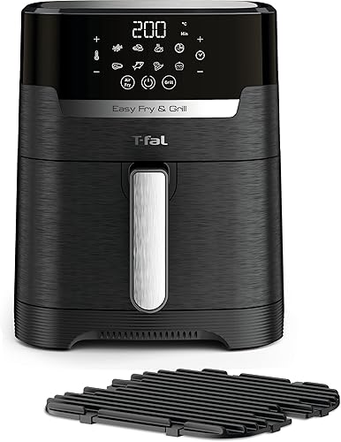 Miniatura 2 de T-fal Combo de freidora de aire y parrilla digital, 2 en 1, 4.4 cuartos de galón, negro