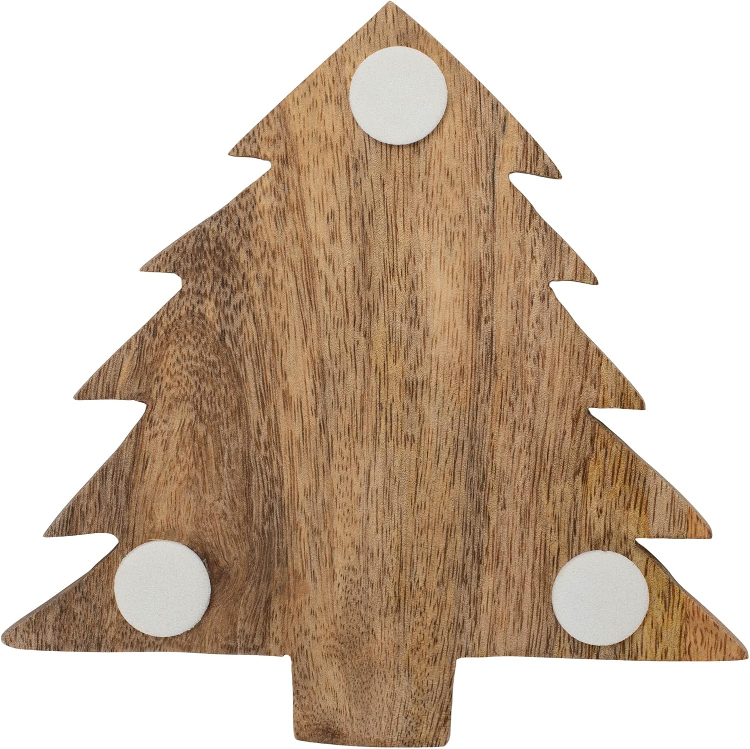 Mary Square Natural Brown Christmas Tree 3.5 x 5 Ceramic Christmas Coasters Set of 4