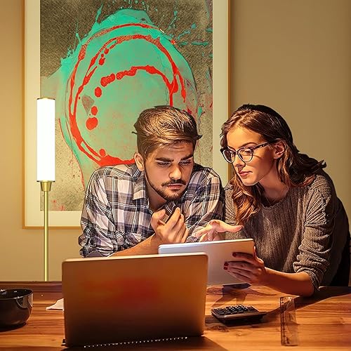 Miniatura 6 de Floor Lamp with Remote Control,Bright Floor Lamps for Living Room/Bedroom/Office, Stepless Adjustable 3000K-6000K Colors and 10-100% (brass gold)