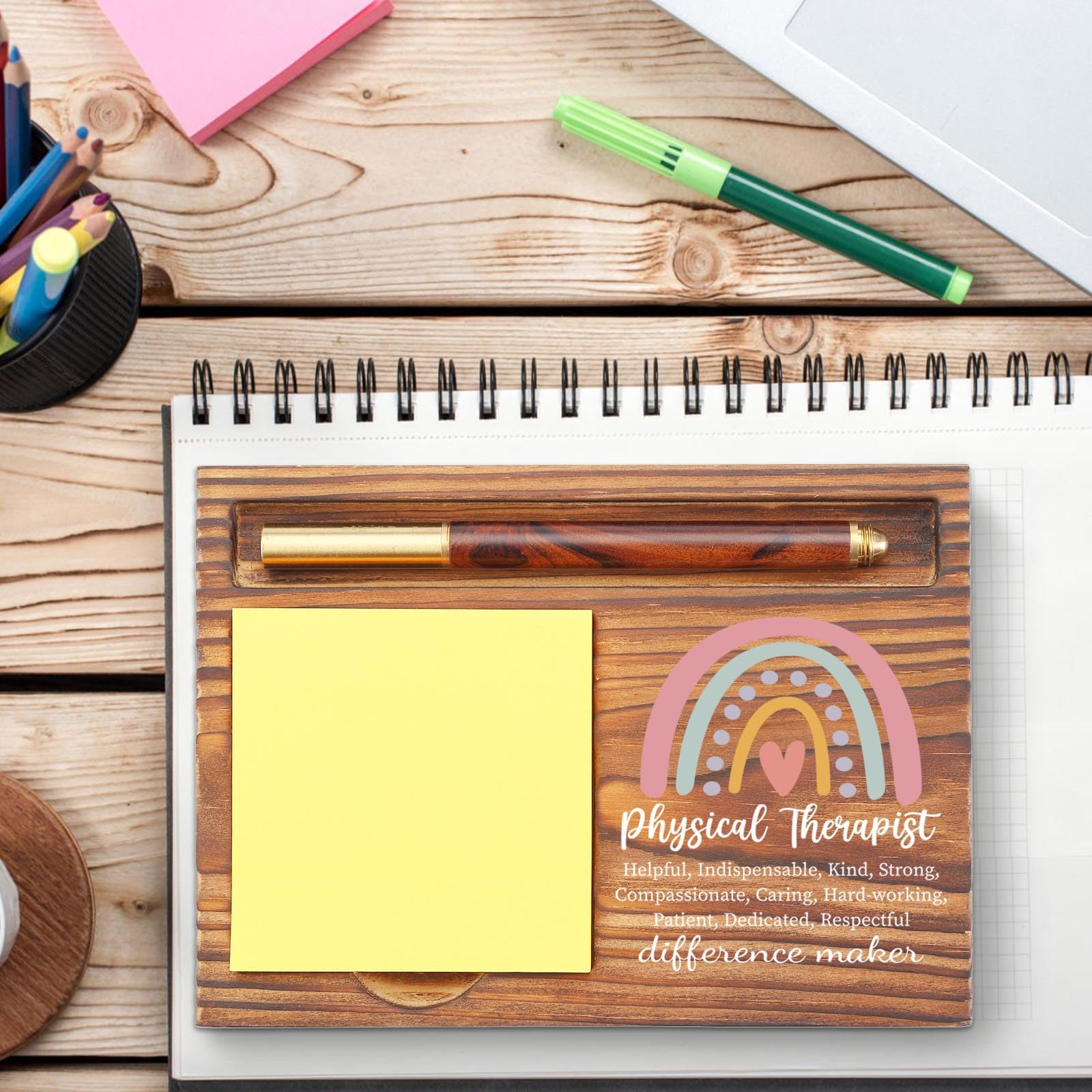 Physical Therapist Gifts, Thank You Gift for Physiotherapist, Physical Therapy Month PT Week Appreciation Gift, Self-Stick Note Pad Holders for PT Clinic Hospital Staff TZP49
