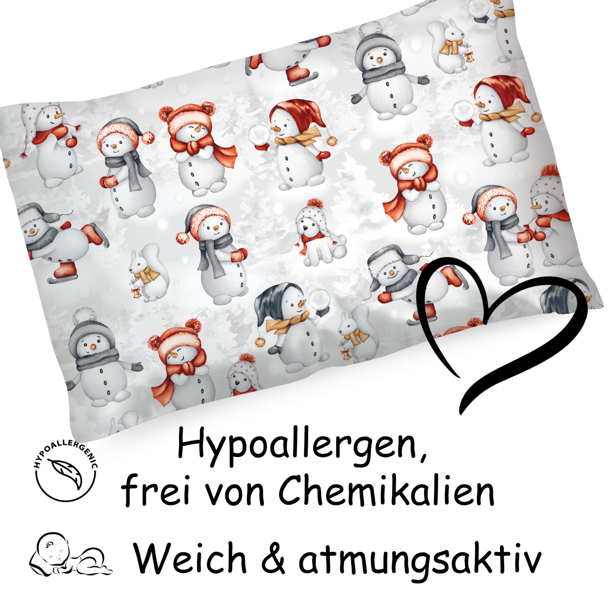 PinkZebra poszewka na poduszkę świąteczna 35x40 cm 100% bawełna Öko-Tex Standard 100 zamek błyskawiczny