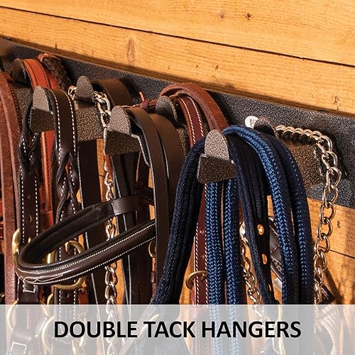 Miniatura 3 de EASY-UP Soporte de doble colgador para caballos, 10 áreas para colgar, se adapta a muchas ubicaciones, fácil de transportar, mantente organizado en