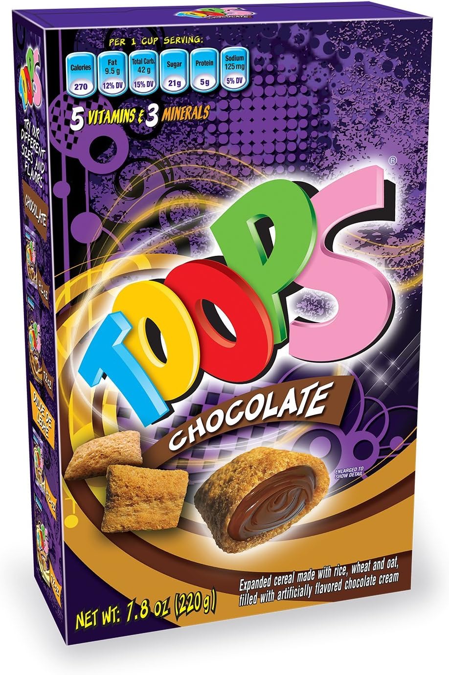 TOOPS Chocolate Cereal, 7.8 Ounce (Pack of 12) (Packaging May Vary)